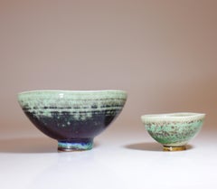 Deux petits bols en céramique - Berndt Friberg - Émaillage « Aniara » - Gustavsberg