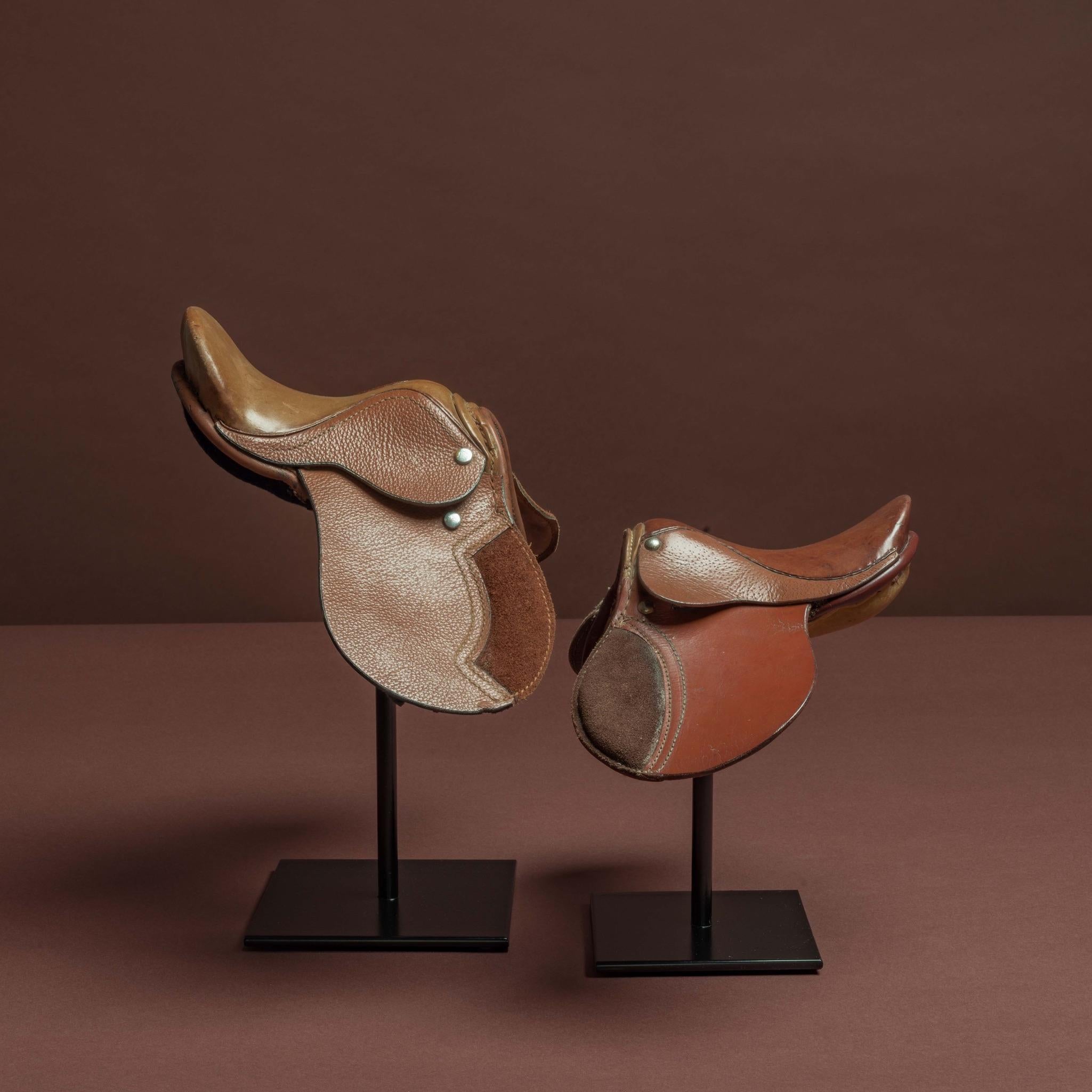 Mid-20th Century Two Miniature Saddles, circa 1930 For Sale