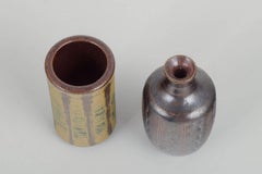 Two miniature vases in stoneware. Wallakrå, Sweden. 1960/70s.