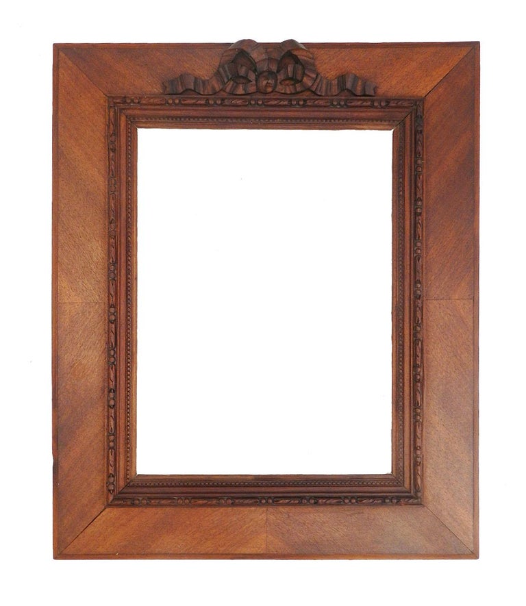 Wood Two Mirror or Picture Frames French Provincial 19th Century Louis XVI Rev For Sale
