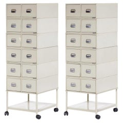 Two mobile filing cabinets