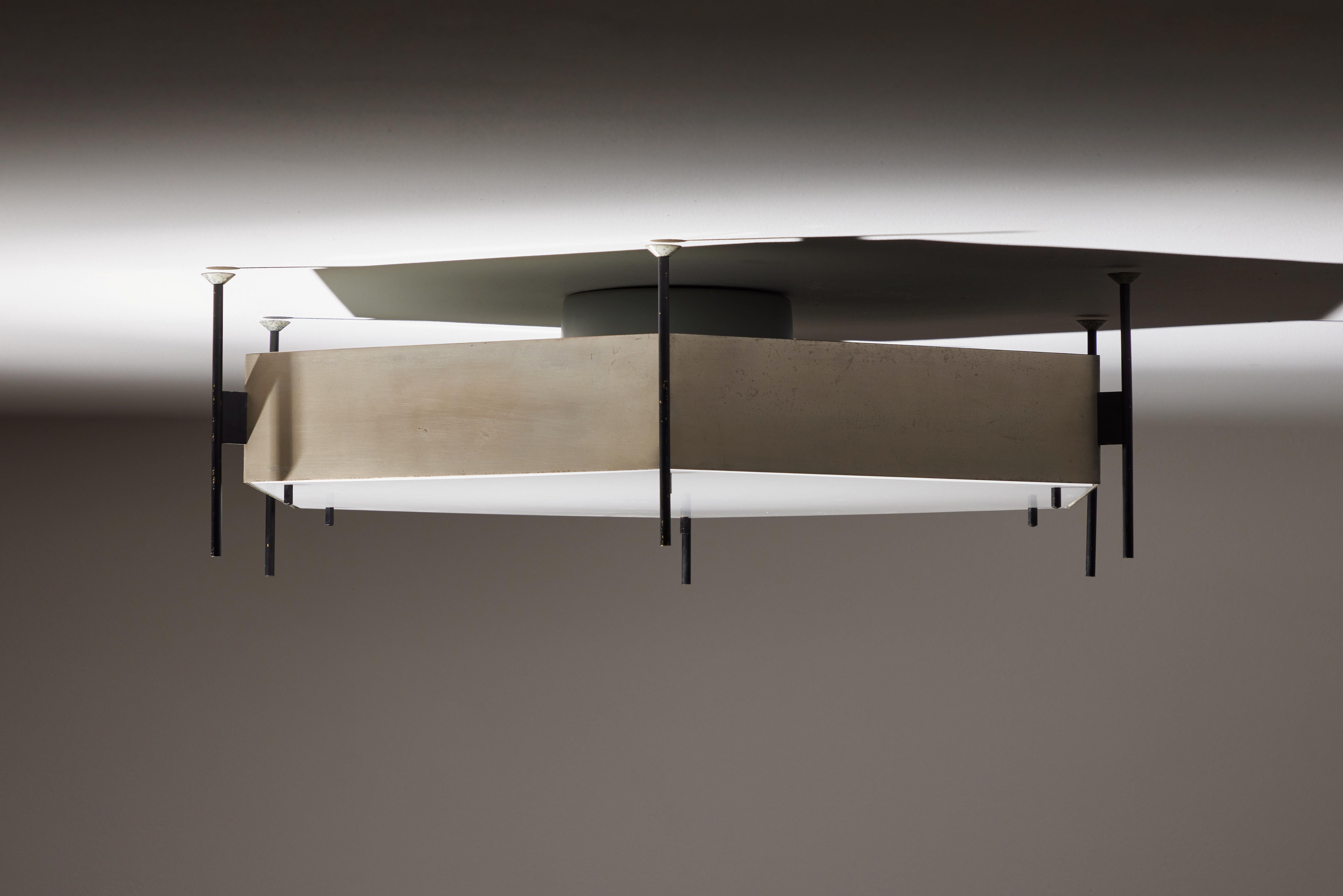 Painted Two Model 12712 Ceiling Lights by Angelo Lelii for Arredoluce