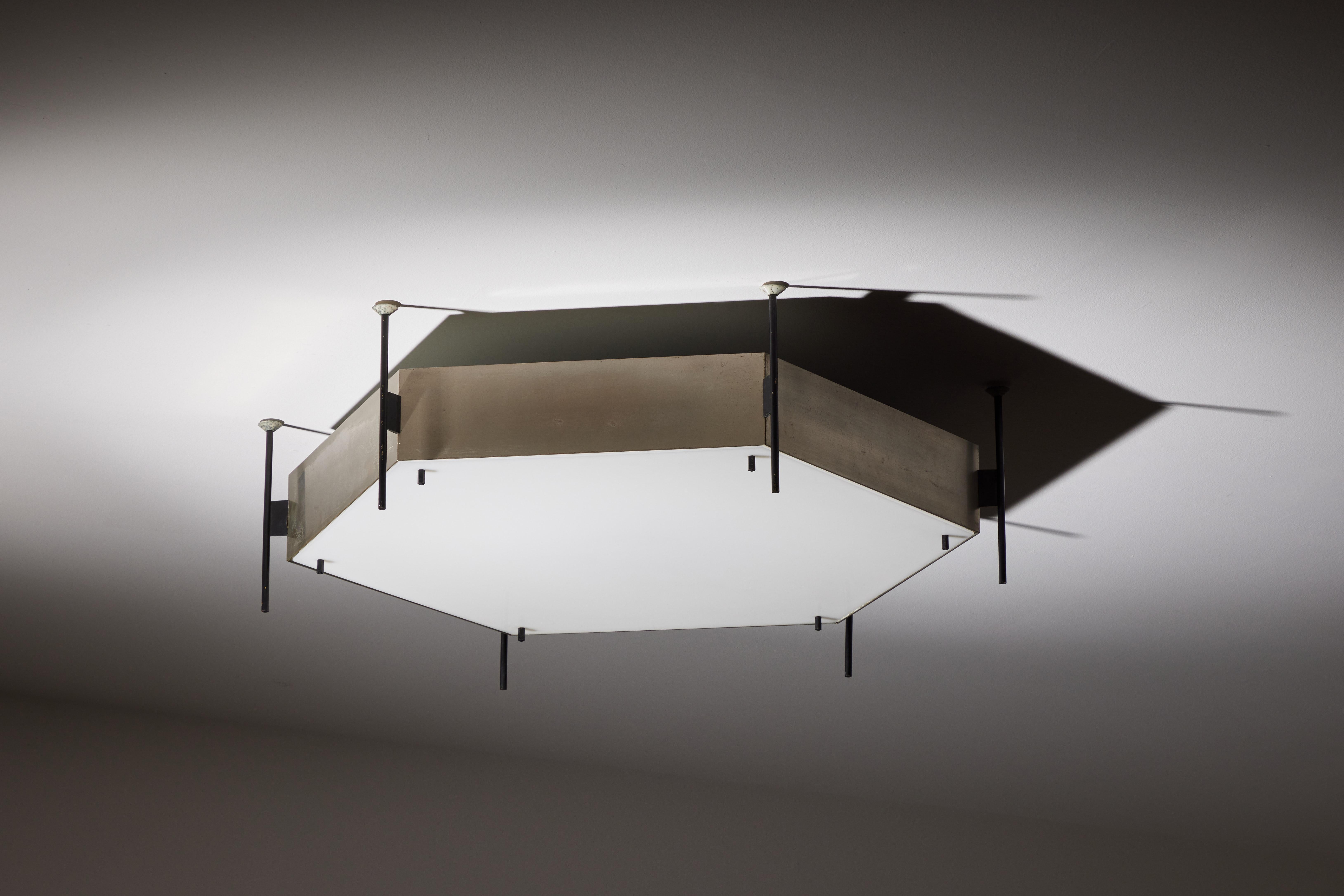 Mid-20th Century Two Model 12712 Ceiling Lights by Angelo Lelii for Arredoluce