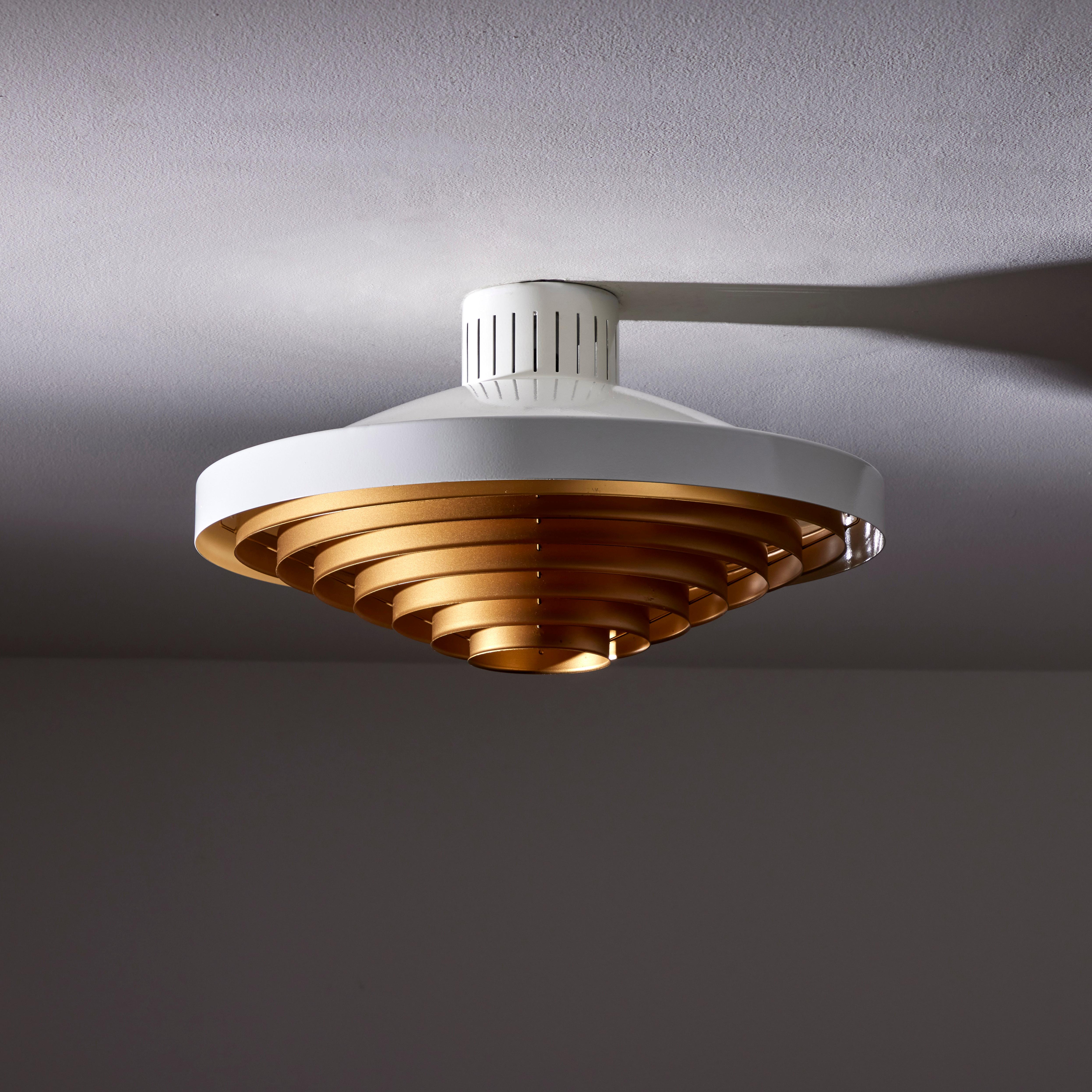 Two Model 5560/Z200 Flush Mount Ceiling Lights by Lisa Johansson-Pape for Orno 3