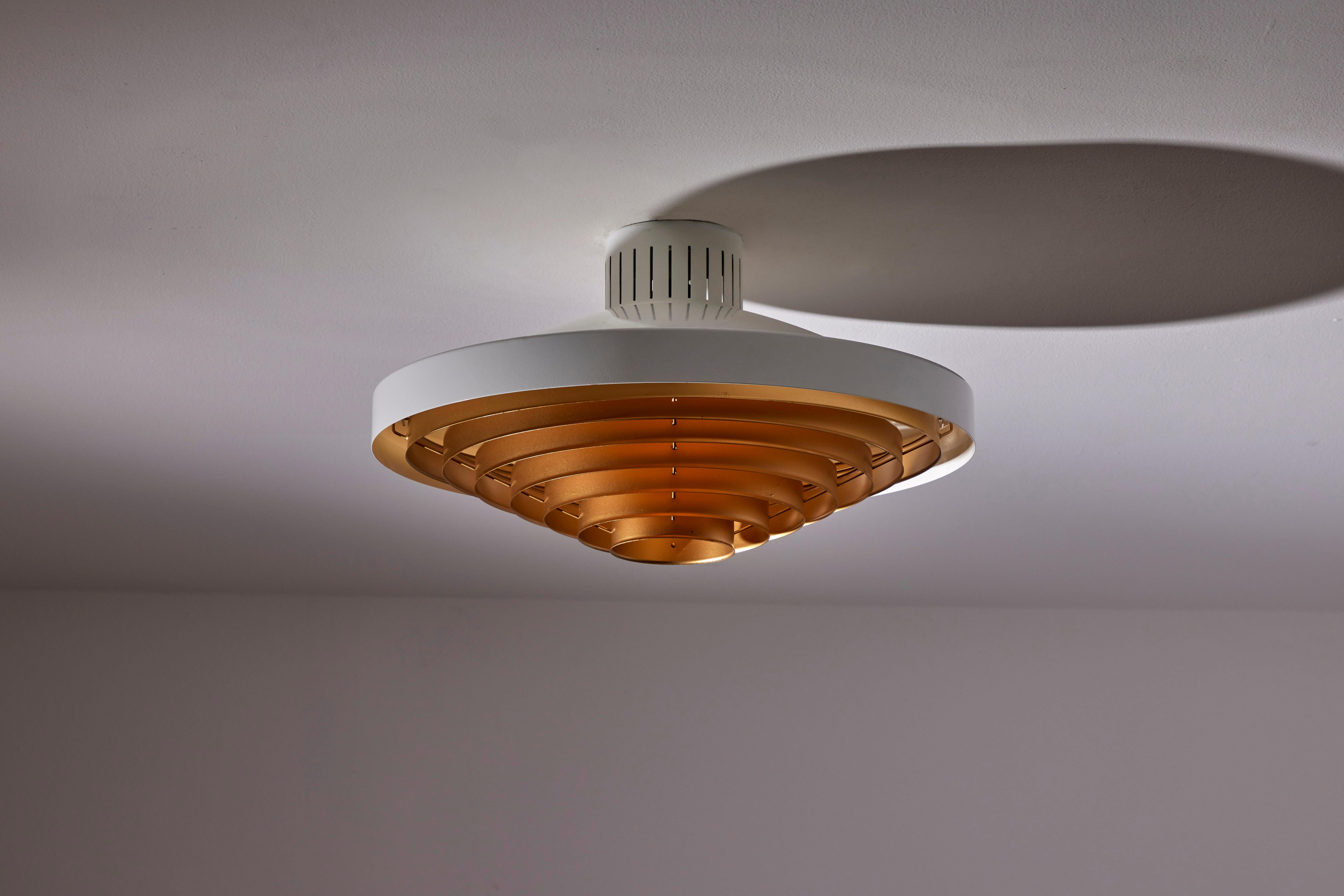 Two Model 5560/Z200 Flush Mount Ceiling Lights by Lisa Johansson-Pape for Orno 5