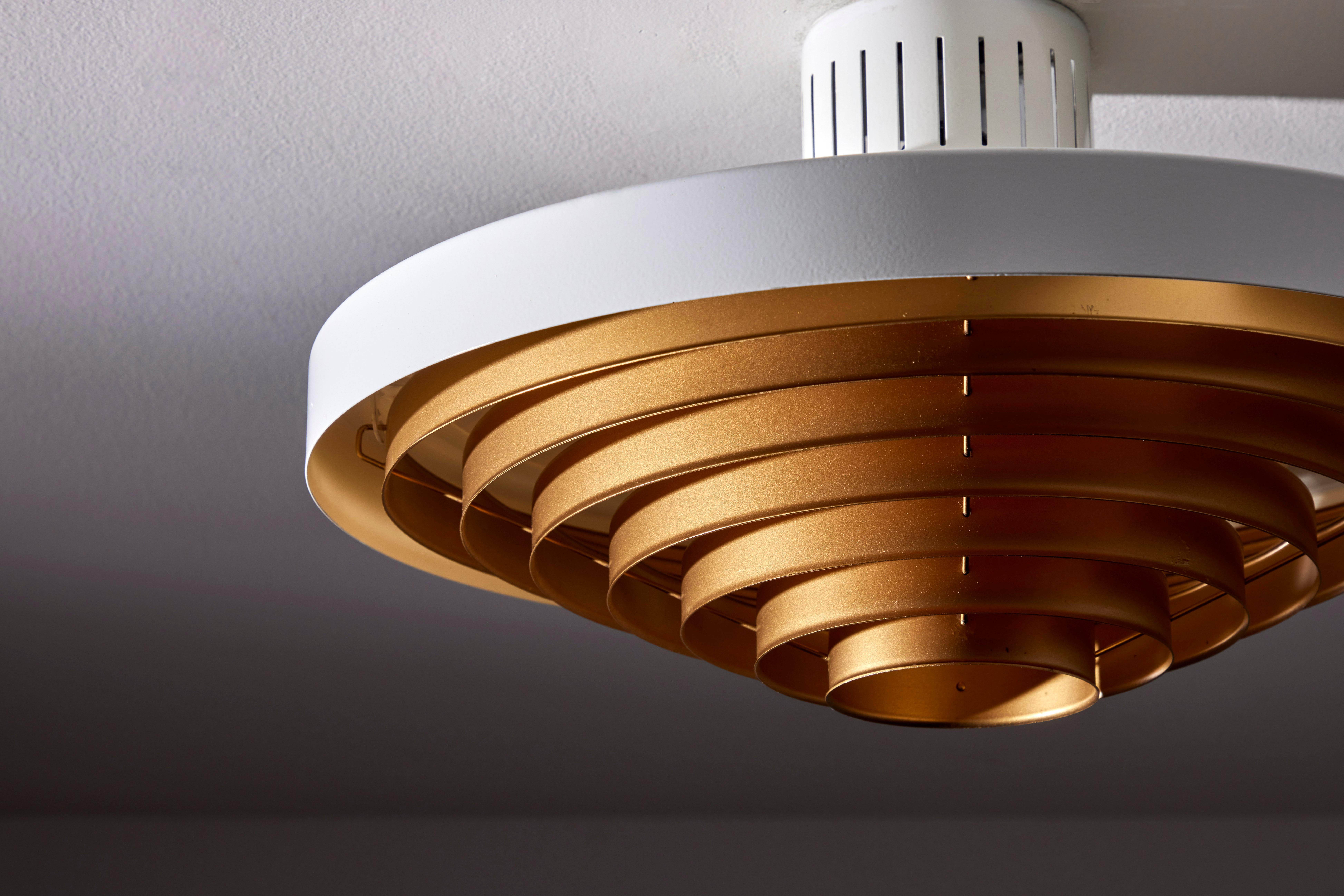 Two Model 5560/Z200 Flush Mount Ceiling Lights by Lisa Johansson-Pape for Orno 6