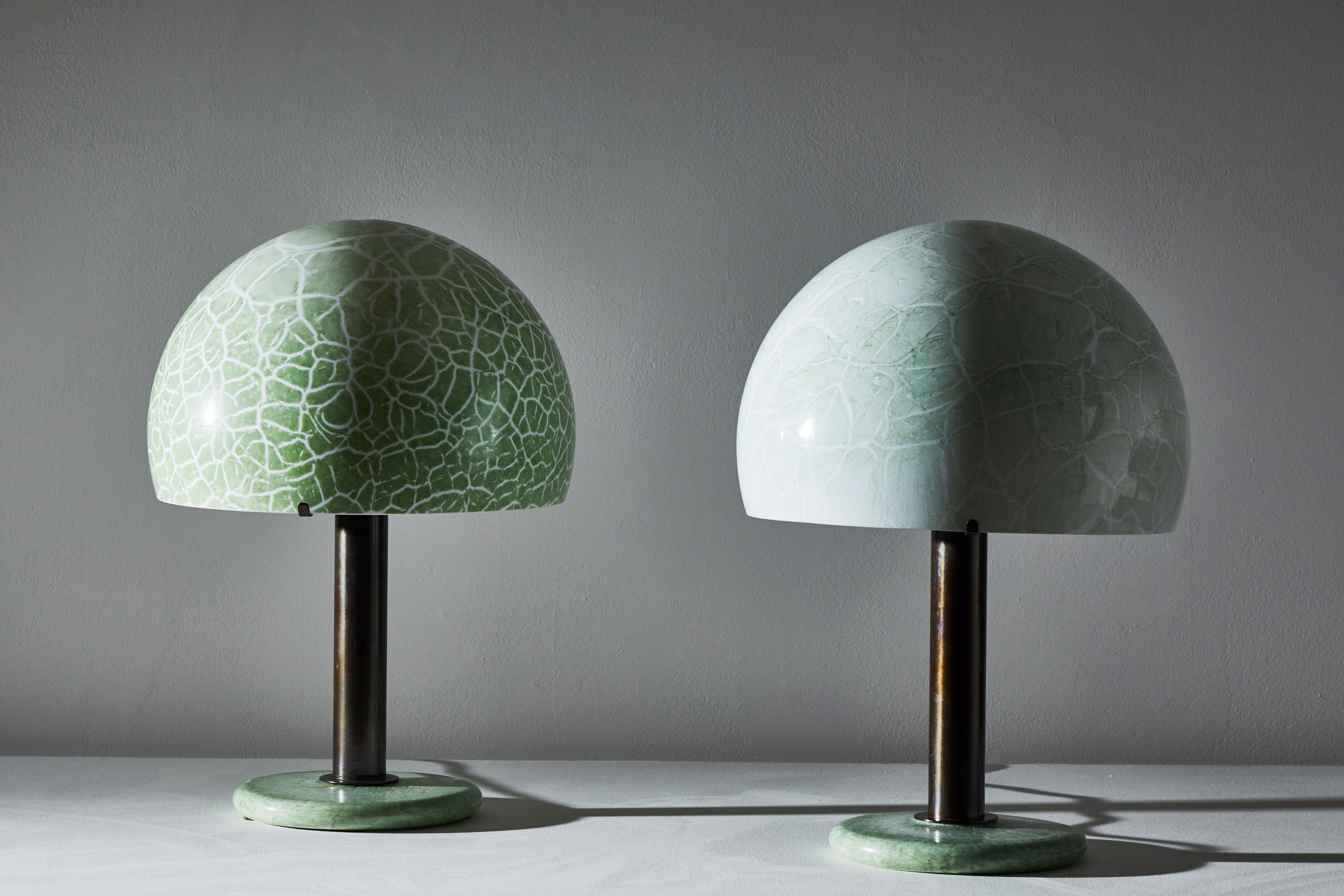 Mid-Century Modern Two Model 832 Table Lamps by Venini