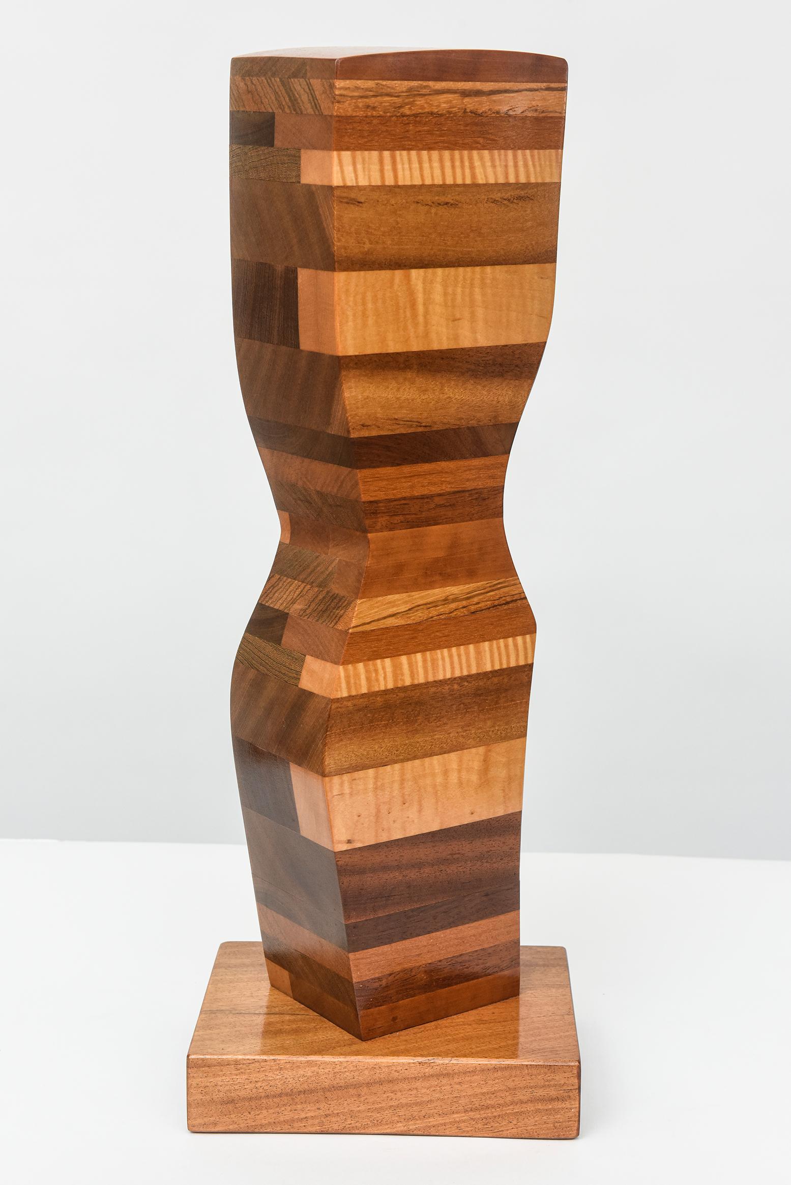 Two Modern Abstract Mixed Wood Studio Sculptures by Paul LaMontagne, C. 1980 For Sale 3