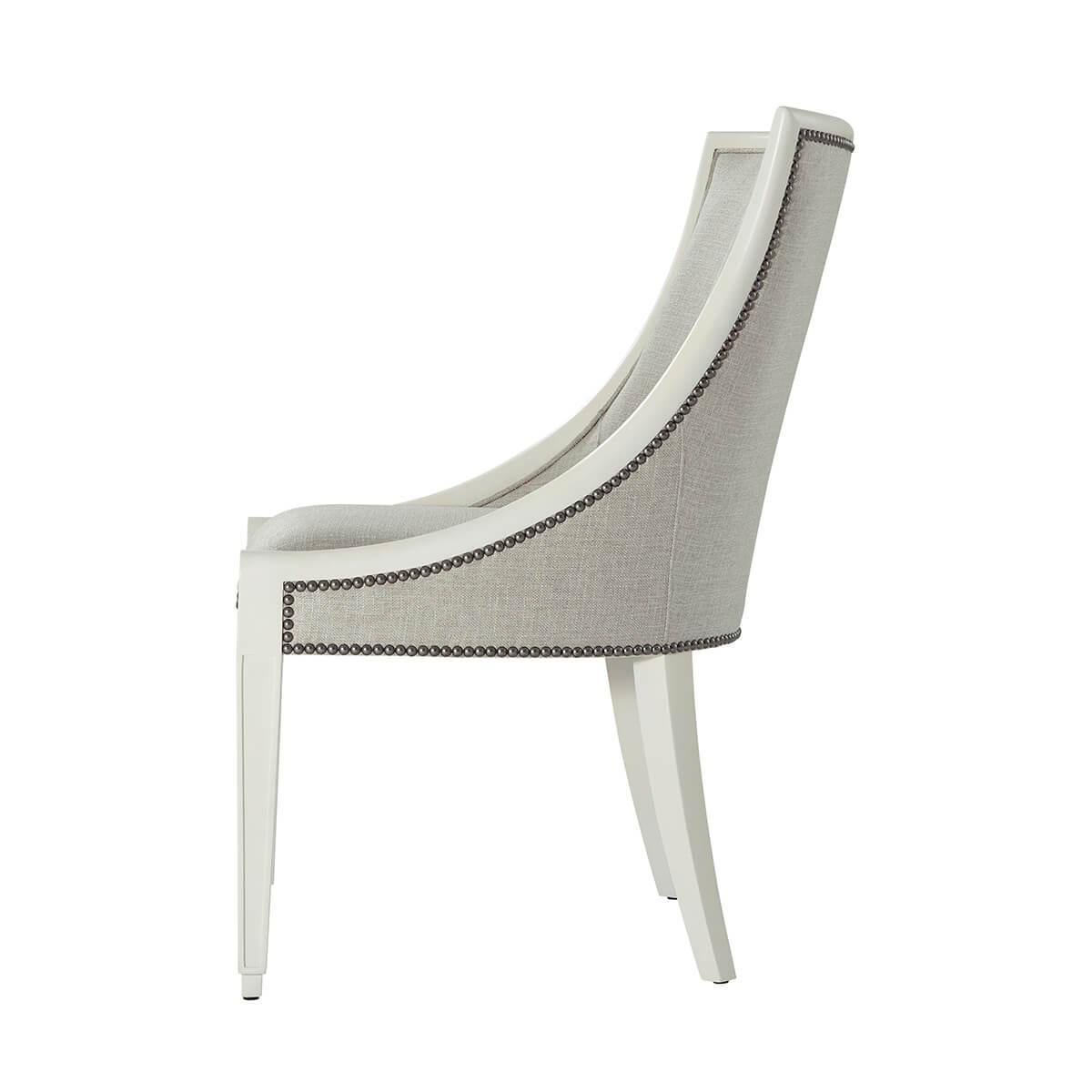 Two Modern Ivory Dining Chairs In New Condition For Sale In Westwood, NJ