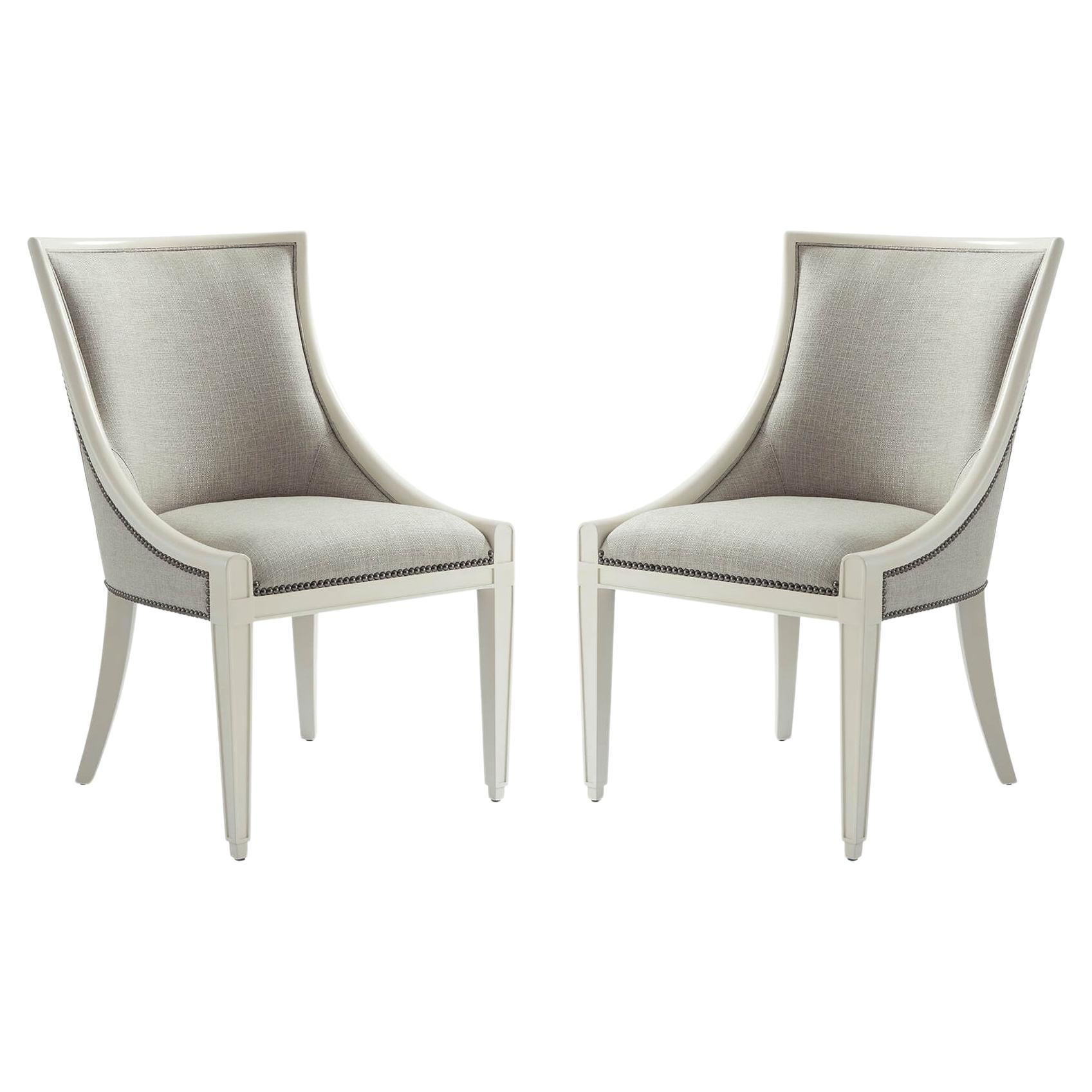 Deux chaises de salle à manger The Moderns Ivory