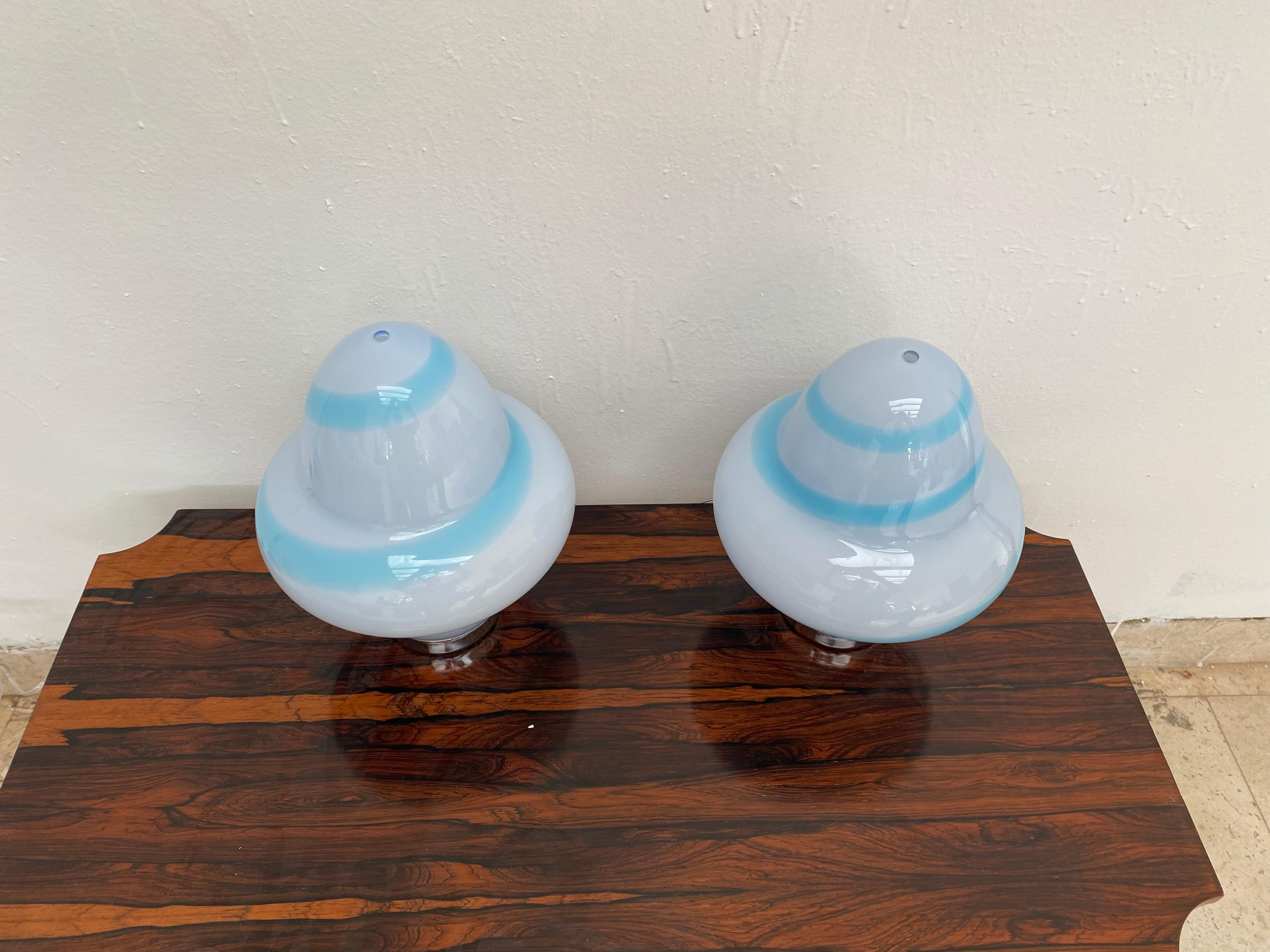 Six Modern Table Lamps in Murano by Ettore Sottsass for Venini, Signed ca. 1994 For Sale 7