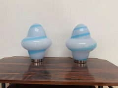 Six Modern Table Lamps in Murano by Ettore Sottsass for Venini, Signed ca. 1994