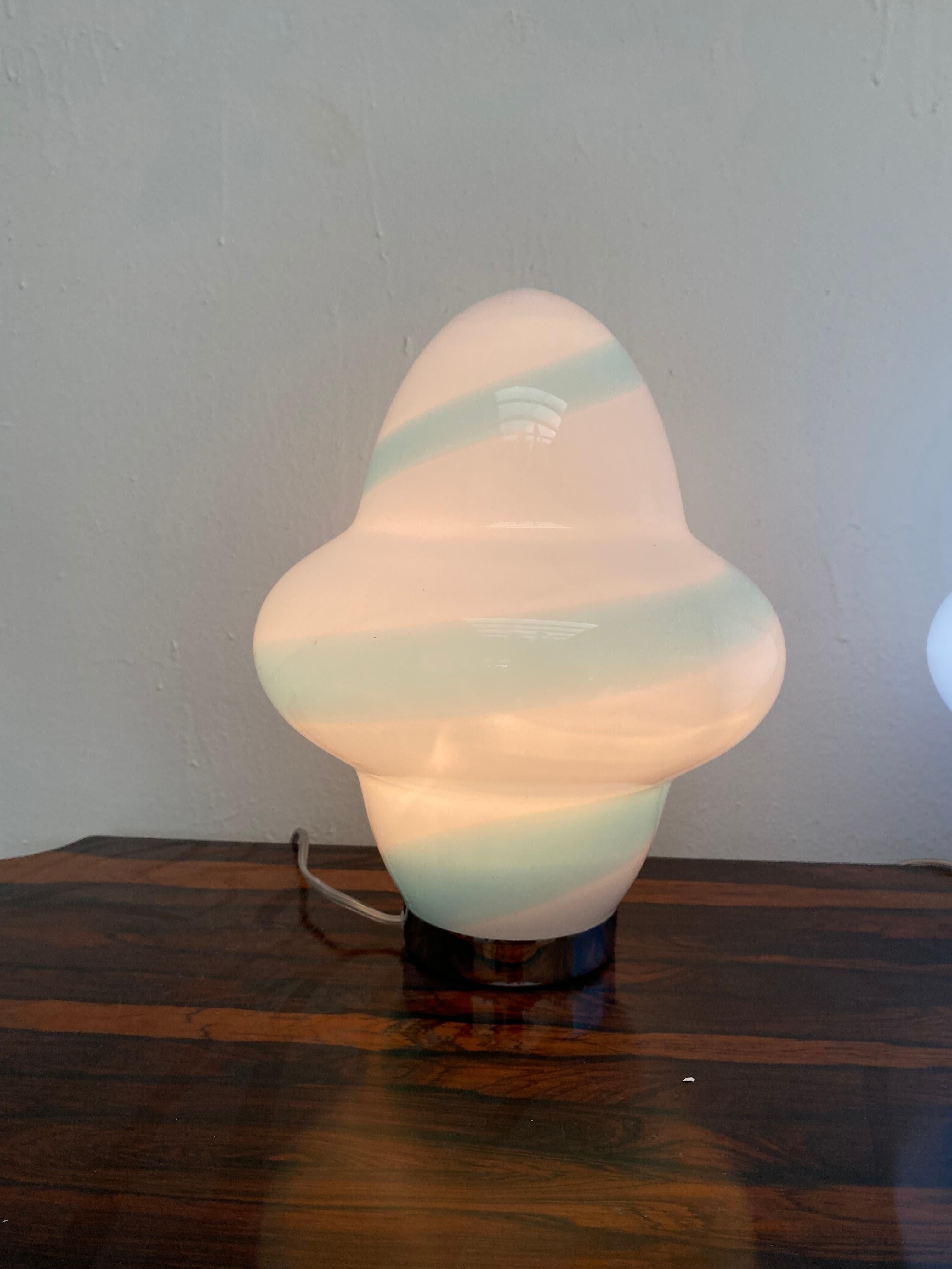 Two Modern Murano Table Lamps by Ettore Sottsass for Venini, Signed ca. 1994 For Sale 3