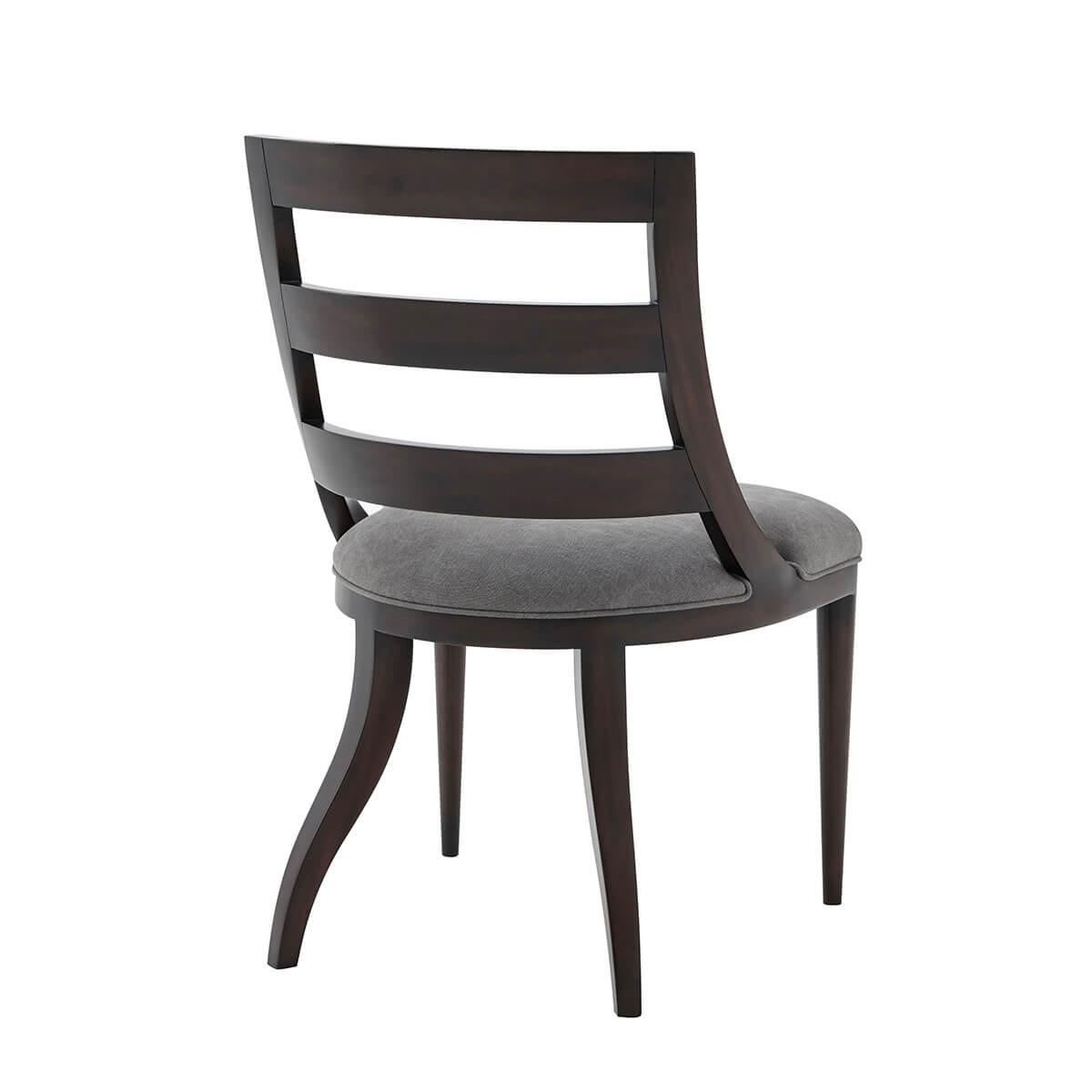 Vietnamese Two Modern Scoop Back Dining Chairs For Sale