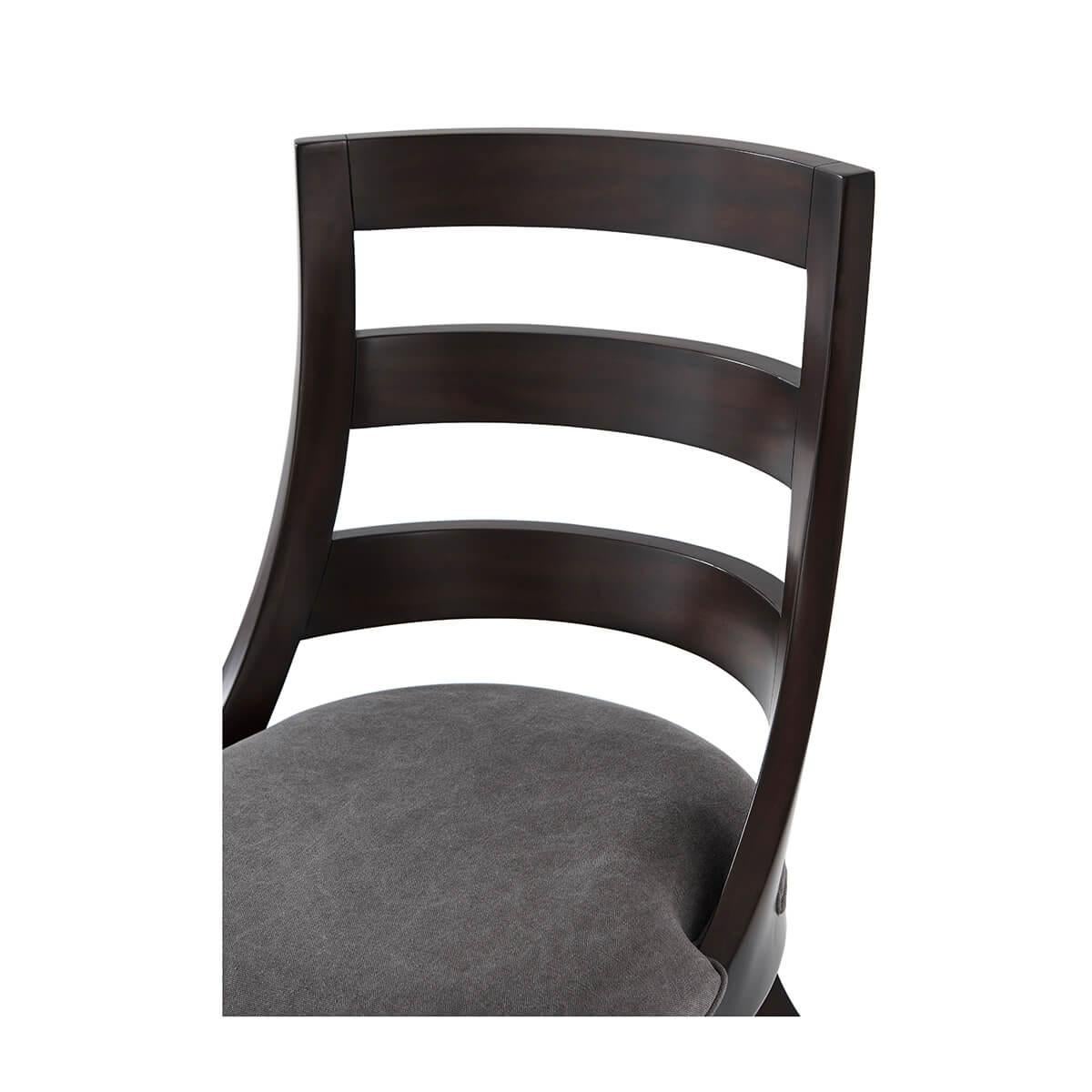 Contemporary Two Modern Scoop Back Dining Chairs For Sale