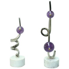 Moderne Amethyst-Quarz-Skulpturen im modernen Stil