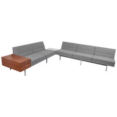 Two Modular Sofas with Table and Drawers by George Nelson for Herman Miller, US