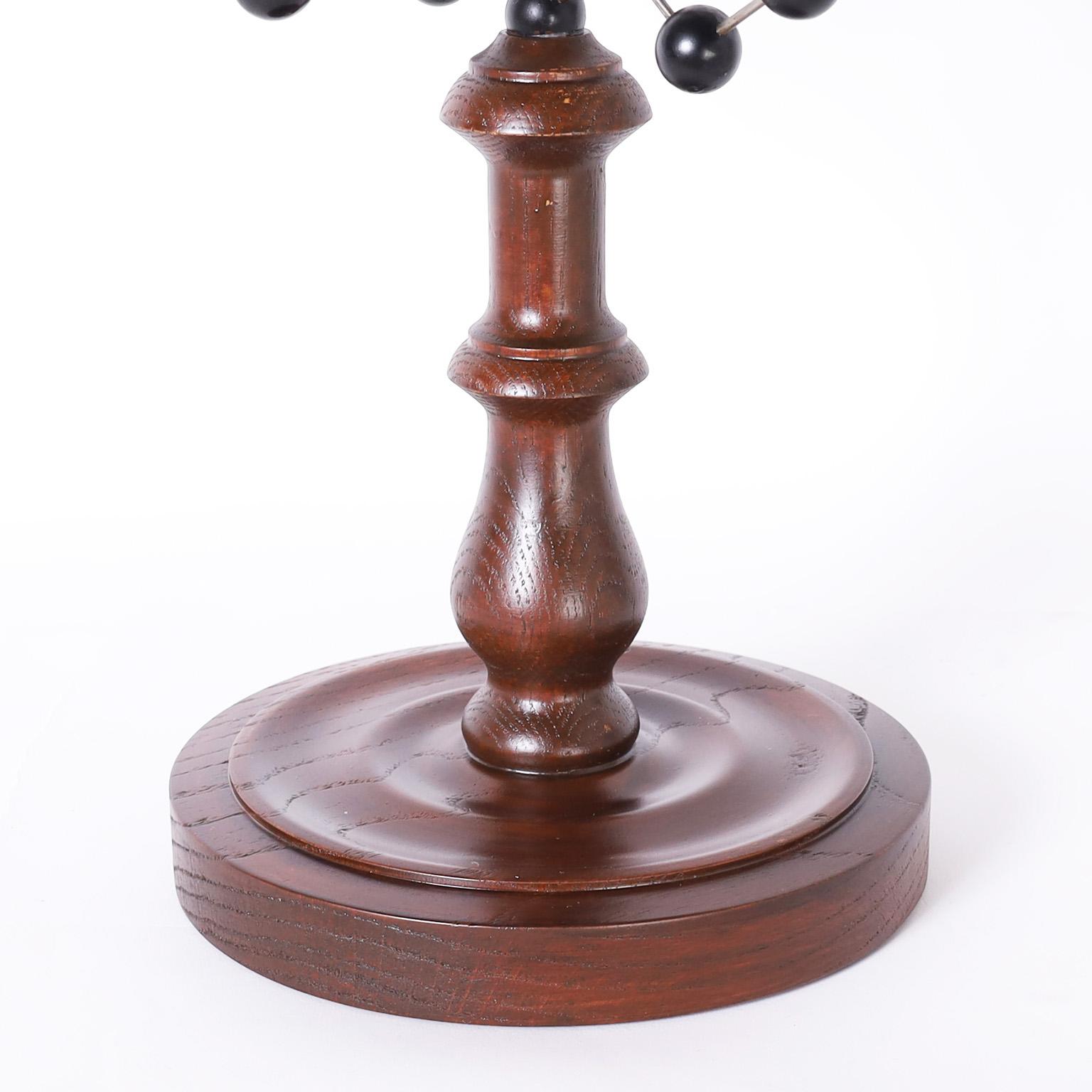 English Molecular Structure Model on a Wood Base For Sale