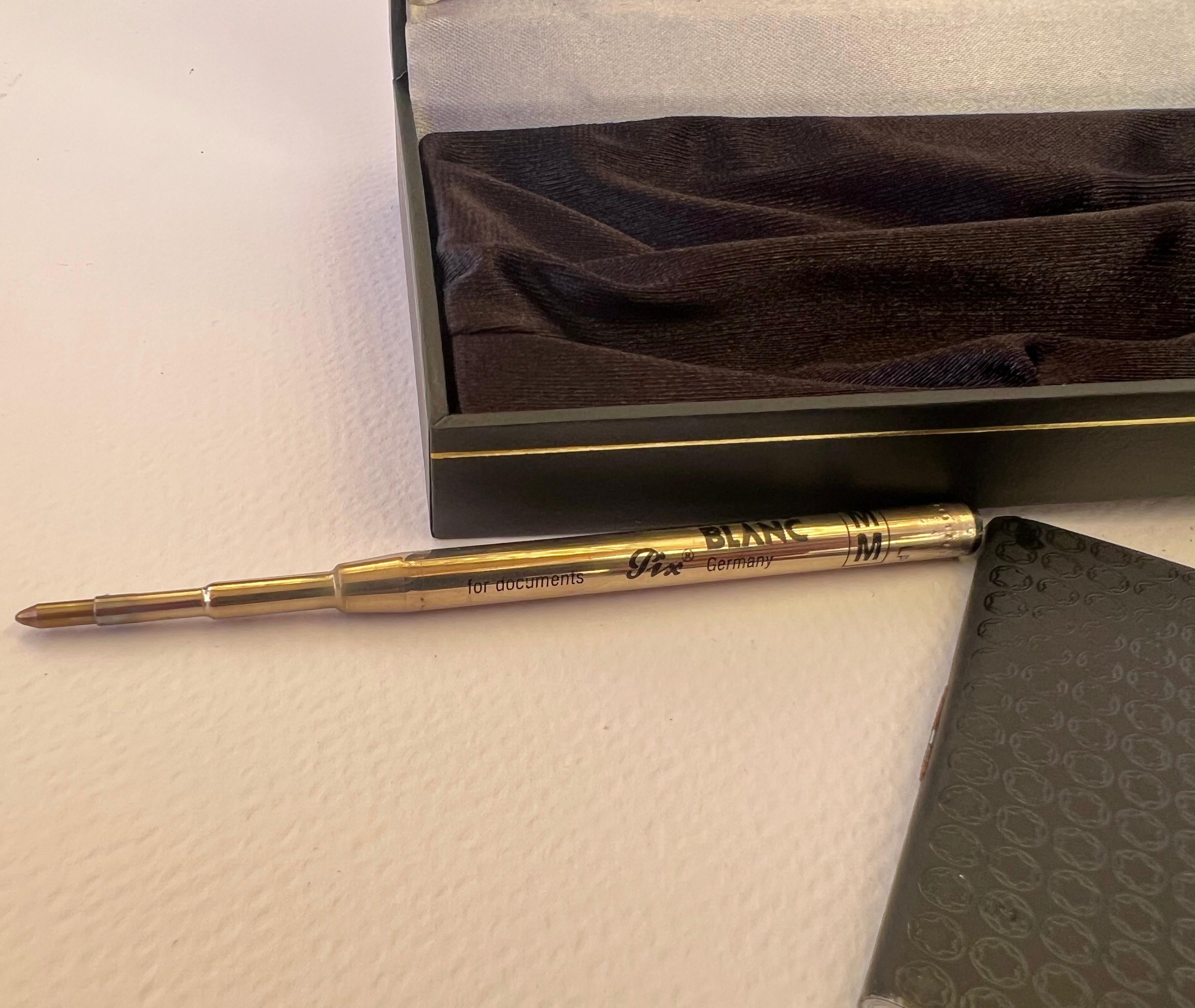 Deux Montblanc Meisterstuck Solitaire Citrine Classique Ballpoint And Rollerball  en vente 12