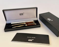 Dos Montblanc Meisterstuck Solitaire Citrine Classique Bolígrafo y Rollerball