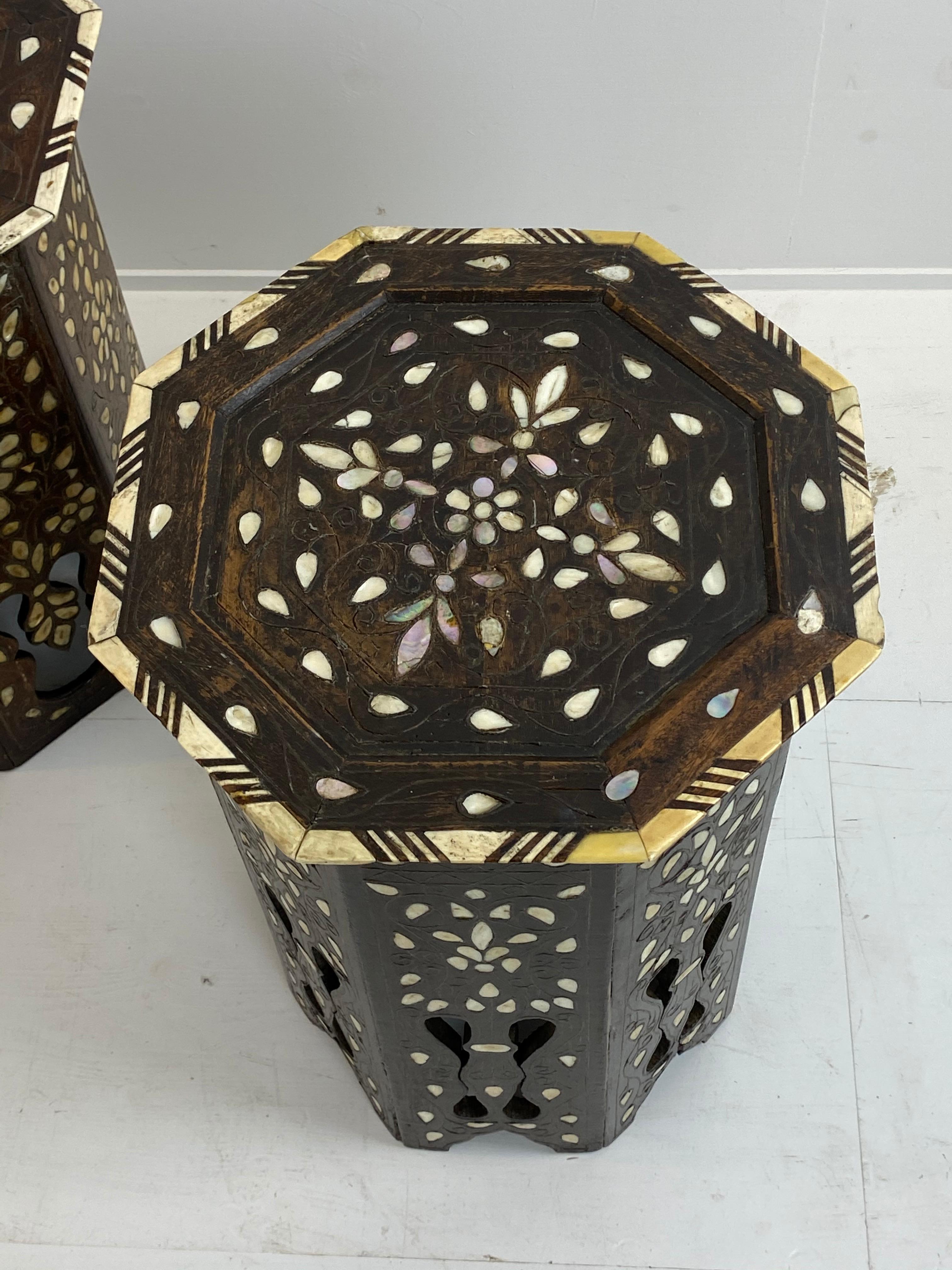Two Moroccan Sidetables with Nice Inlay 4