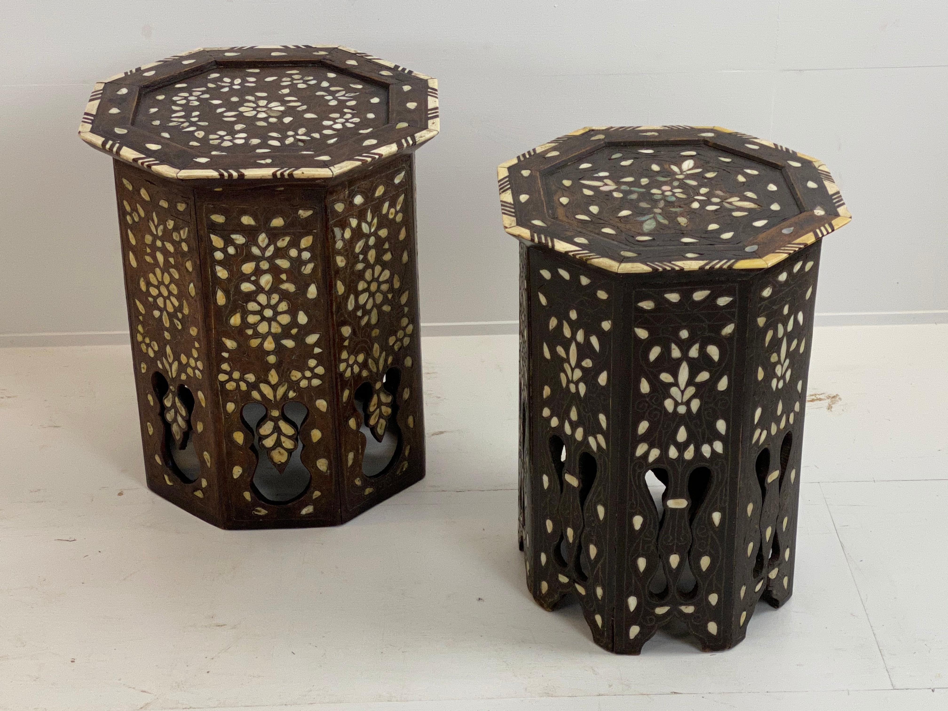 Two Moroccan Sidetables with Nice Inlay 5