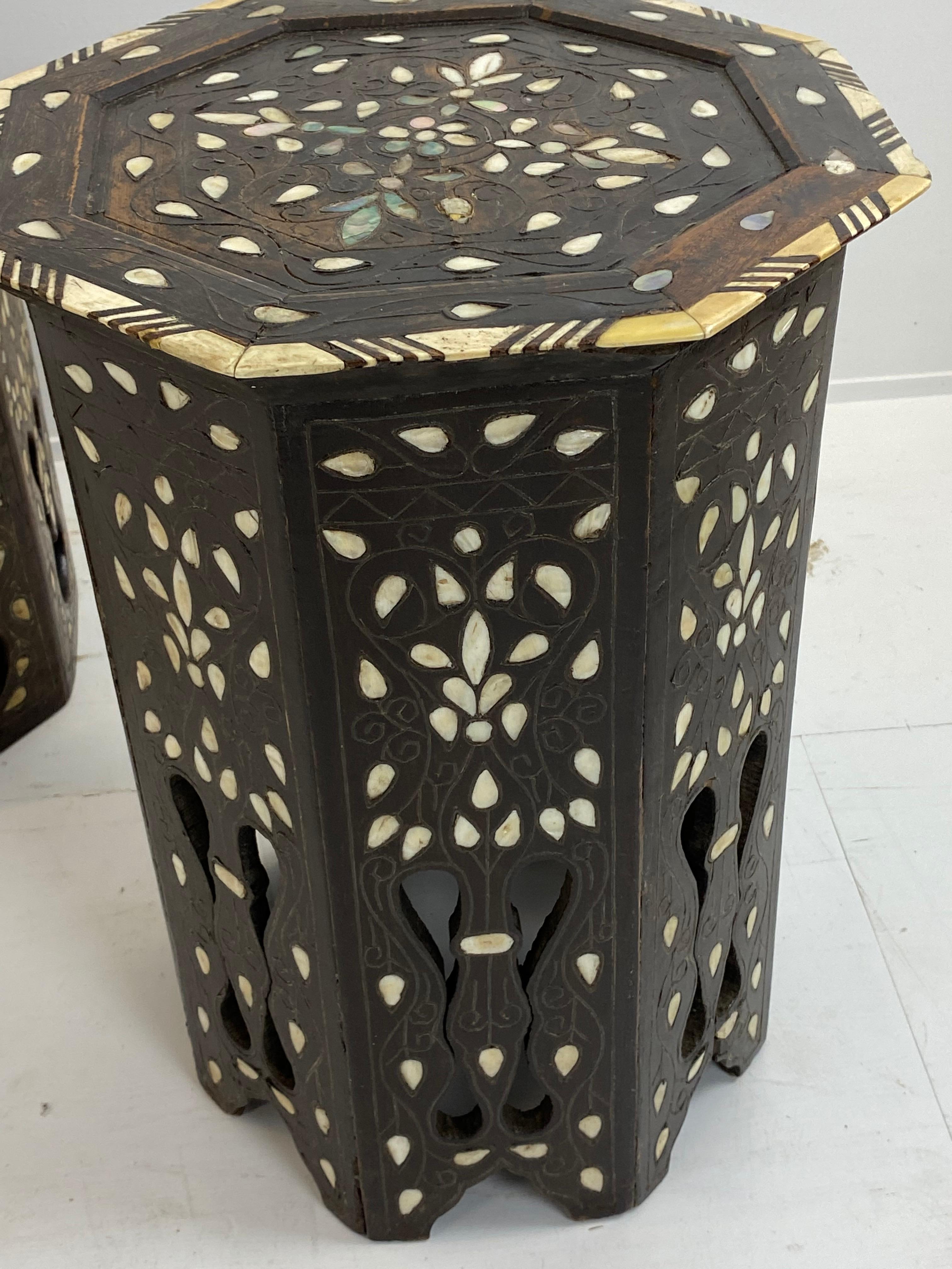 Two Moroccan Sidetables with Nice Inlay 1