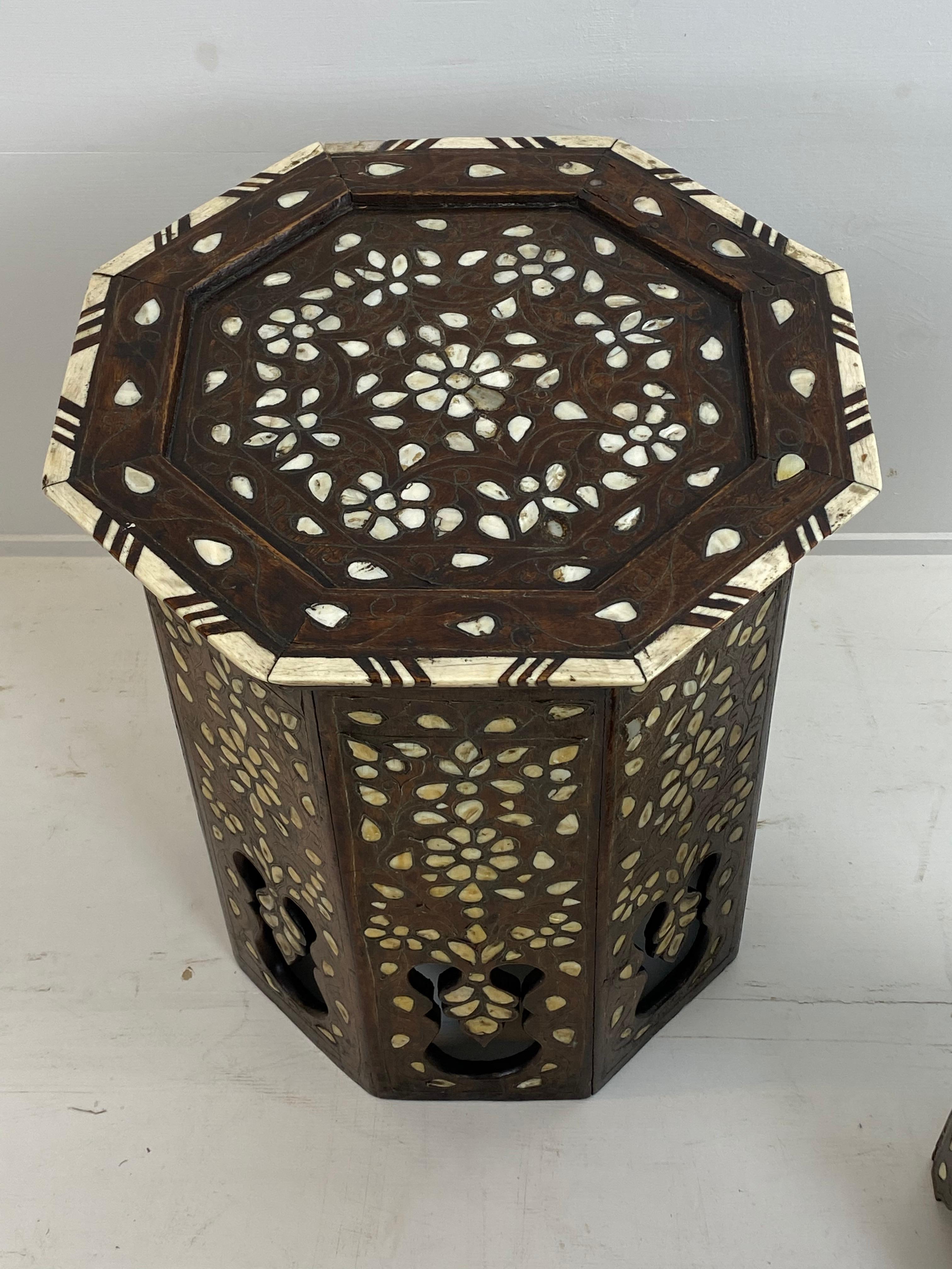 Two Moroccan Sidetables with Nice Inlay 2