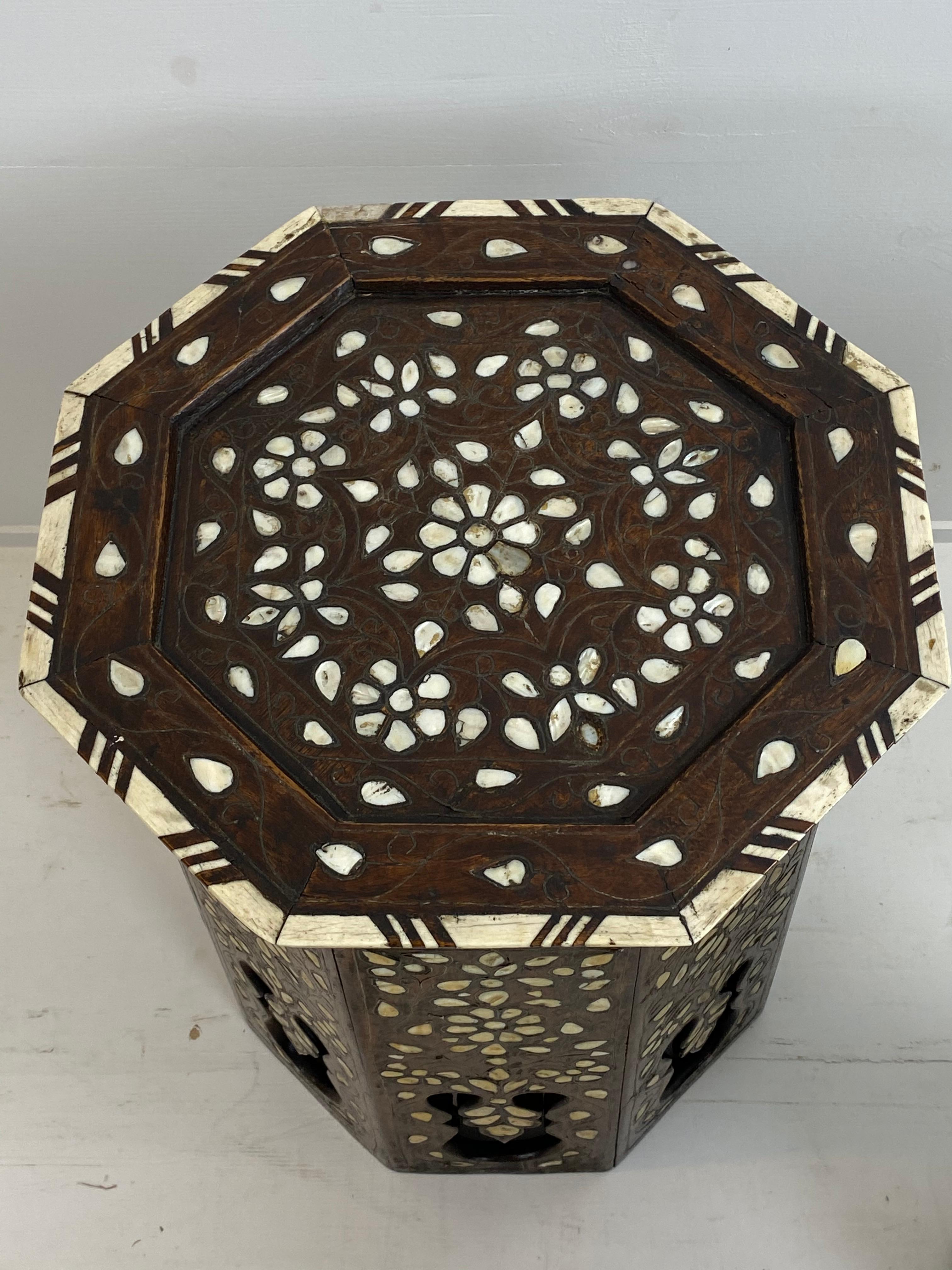Two Moroccan Sidetables with Nice Inlay 3