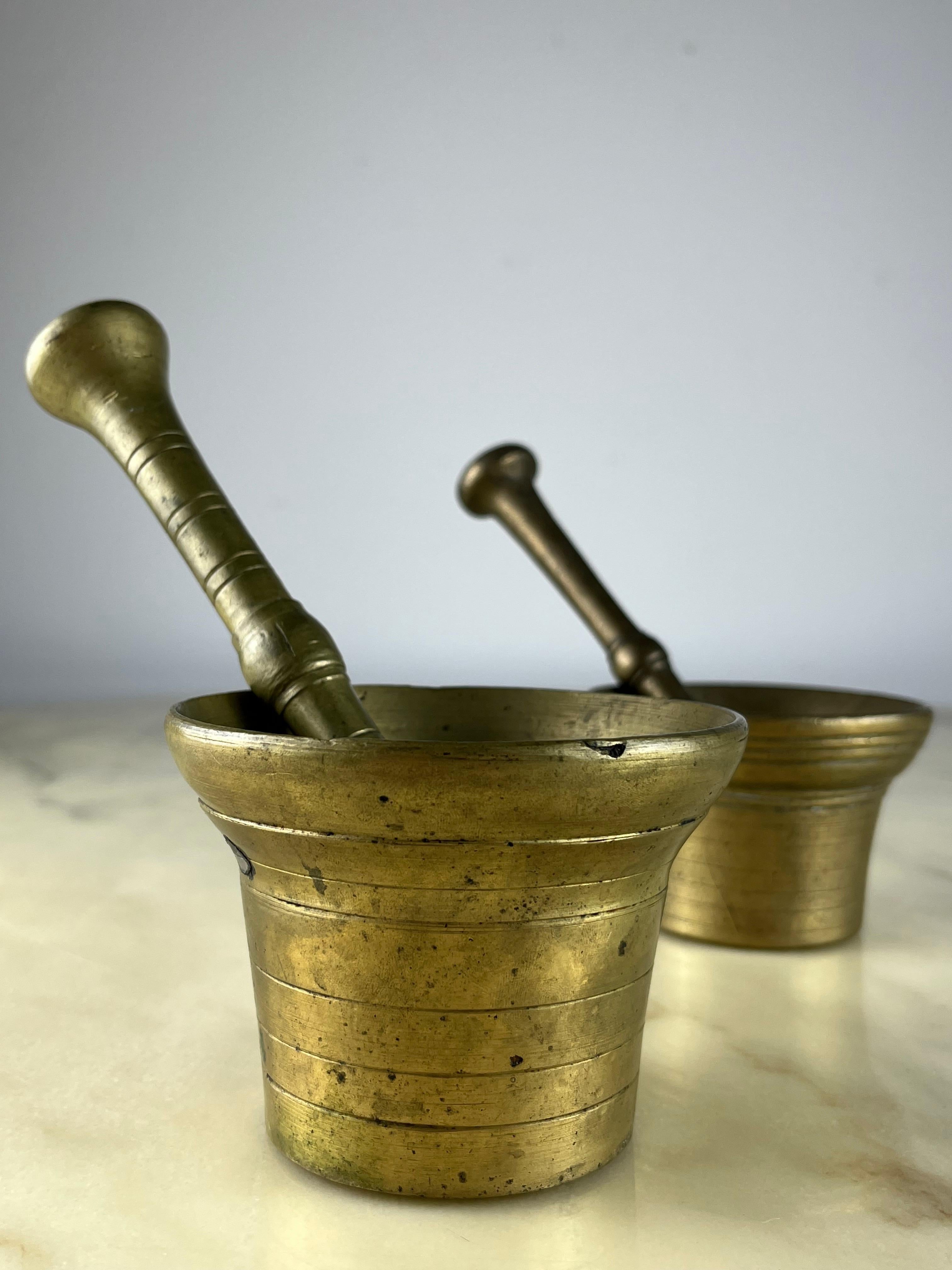 Other Two Mortars with Pestles, Brass, Genoese 