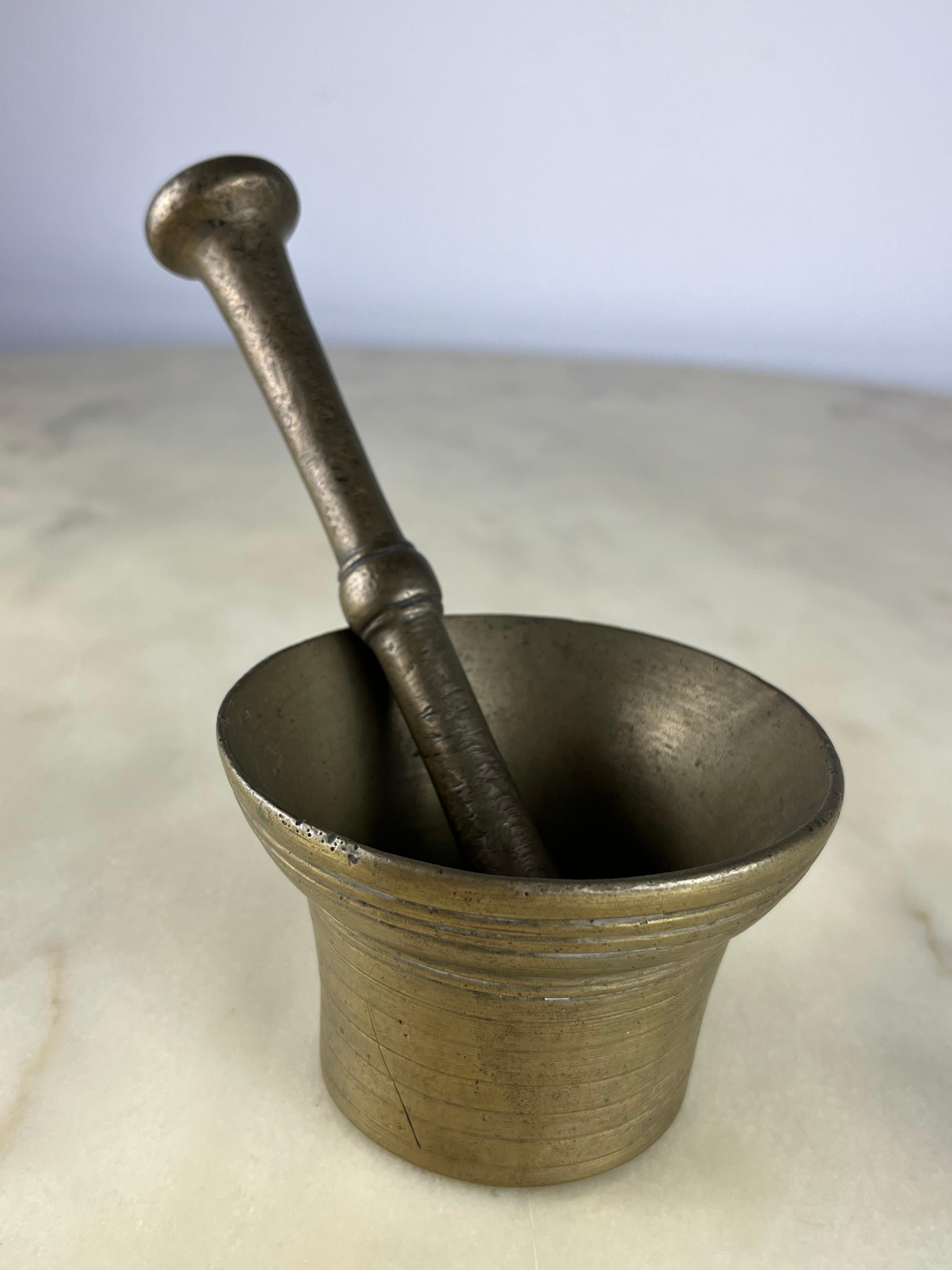 Two Mortars with Pestles, Brass, Genoese 