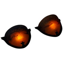 Two Muller Frères Wall Lights Sconces