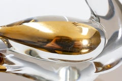 Two Murano Ducks Glass 24 Carat Gold, 1980s