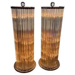 Two Murano glass lighting columns