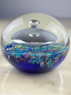 Two Murano Glass Paperweights, Italy, 1970s