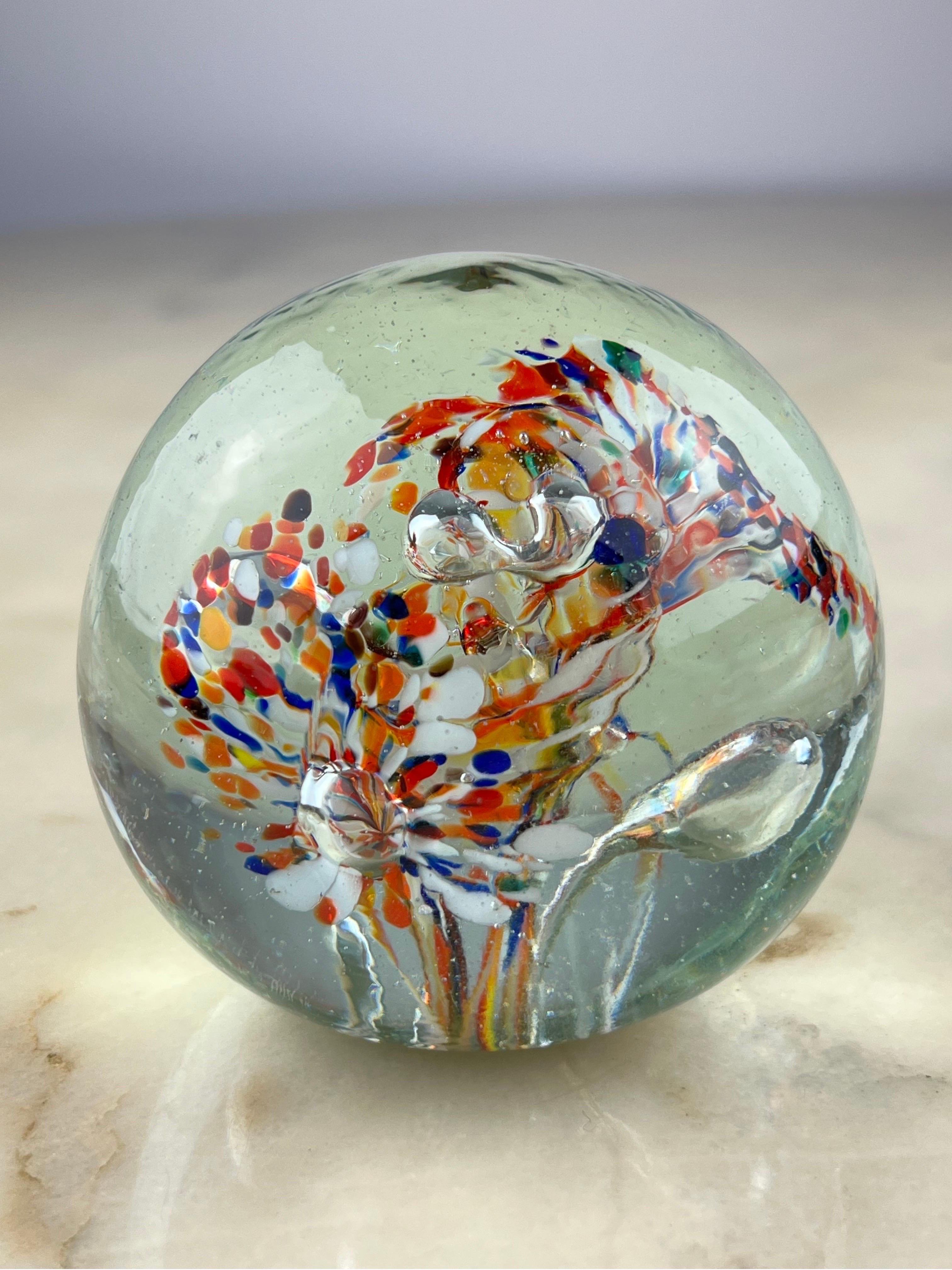 Italian Two Murano Glass Paperweights, Italy, 1970s For Sale