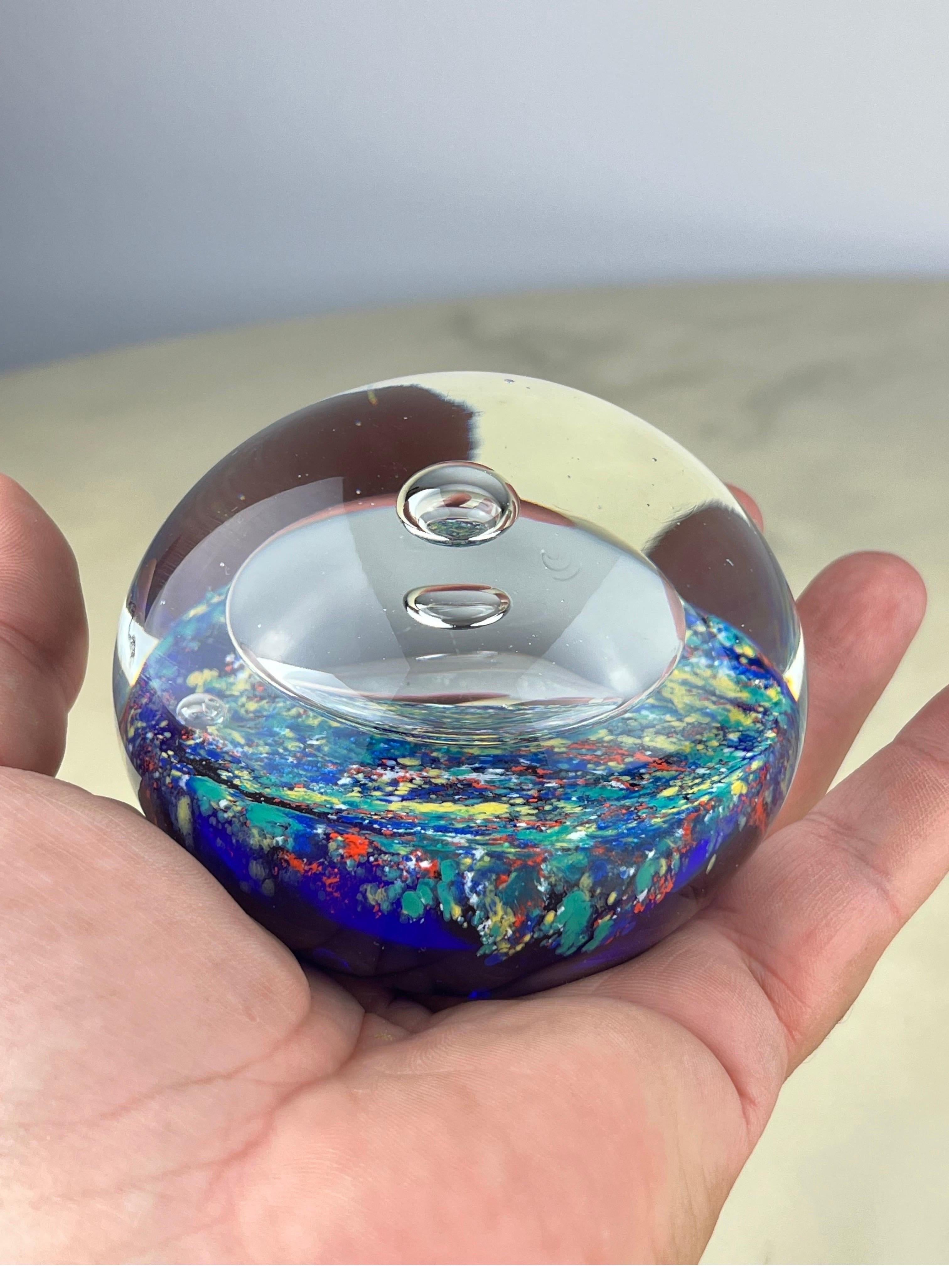 Two Murano Glass Paperweights, Italy, 1970s In Good Condition For Sale In Palermo, IT