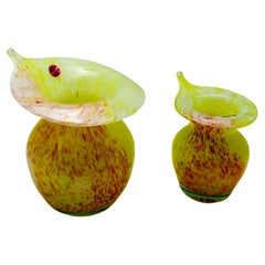 Two Murano Glass Sommerso Jars