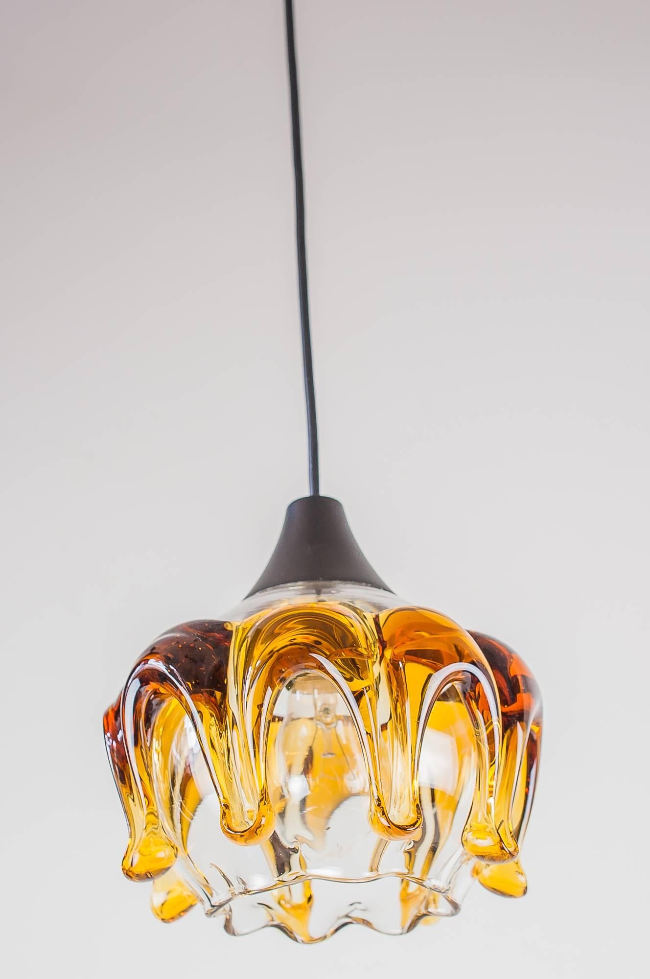 Murano-Hängeleuchten, ca. 1970er Jahre (Geschwärzt) im Angebot