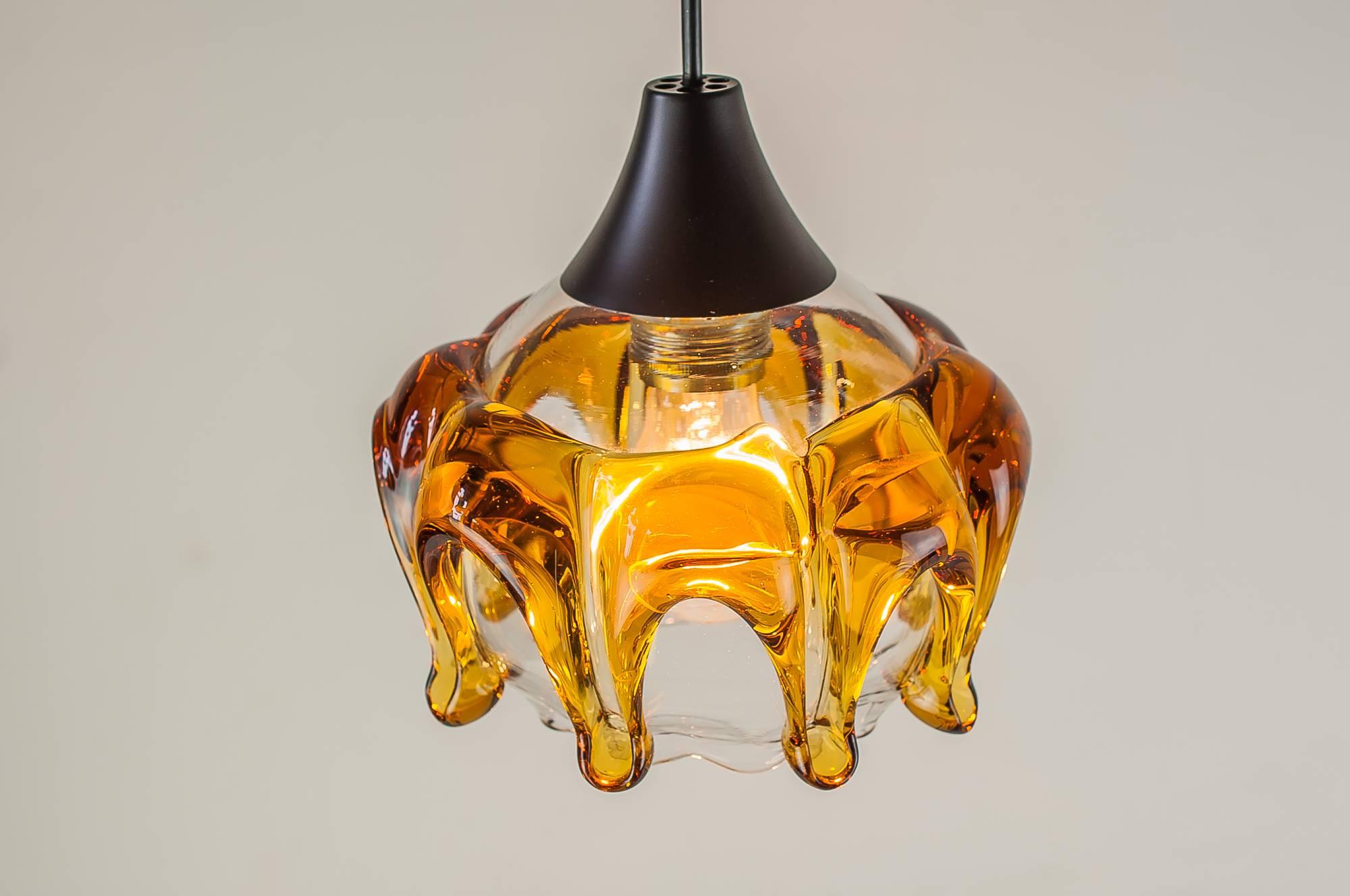 Late 20th Century Two Murano Pendants, circa 1970s For Sale