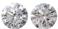 Two Natural Round Brilliant Diamonds in a 0.80 Carat G VS1, GIA Certificate