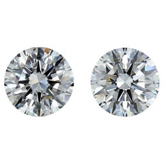 Two Natural Round Brilliant Diamonds in a 0.82 Total Carats G VS2, GIA Cert