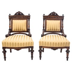 Two Neo-Renaissance armchairs, France, 1880