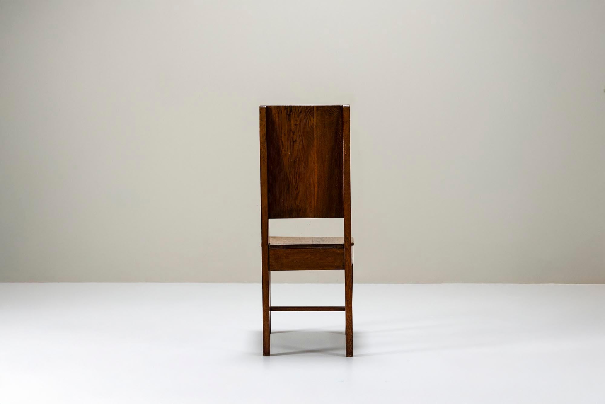 Deux nouvelles chaises d'appoint en chêne de l'école de Hague, Pays-Bas, années 1930 en vente 1