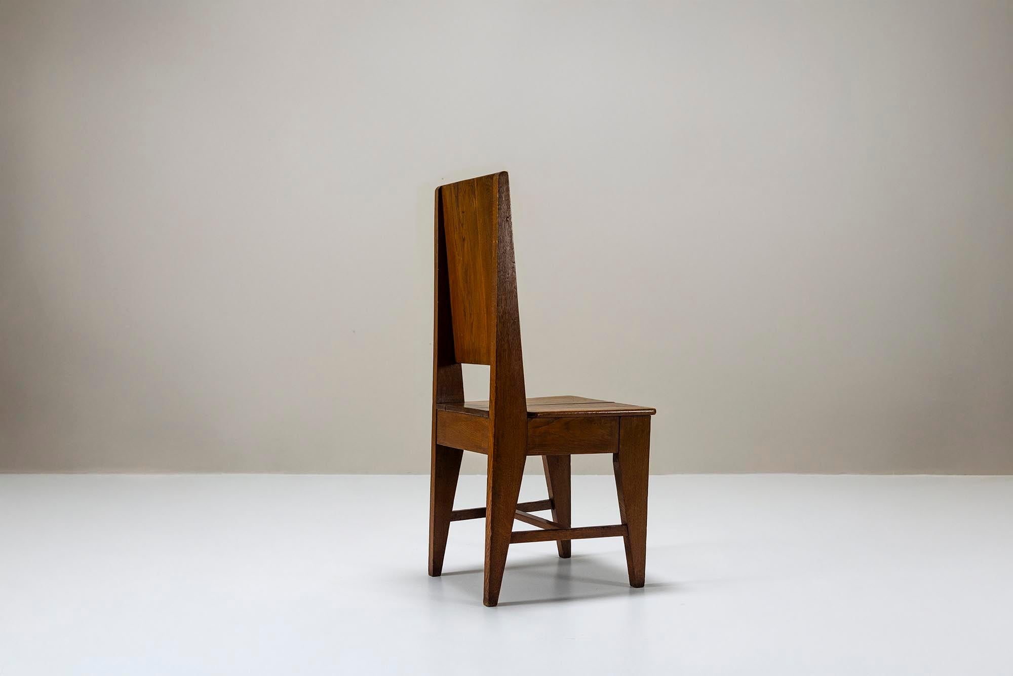 Deux nouvelles chaises d'appoint en chêne de l'école de Hague, Pays-Bas, années 1930 en vente 2