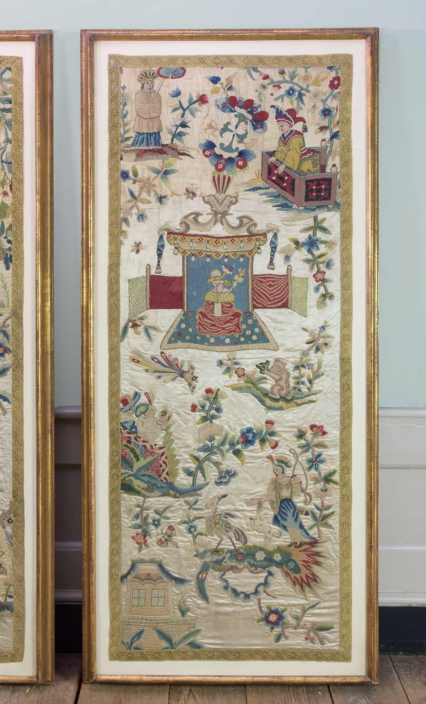 Two Crewel Panels, 19th Century 14