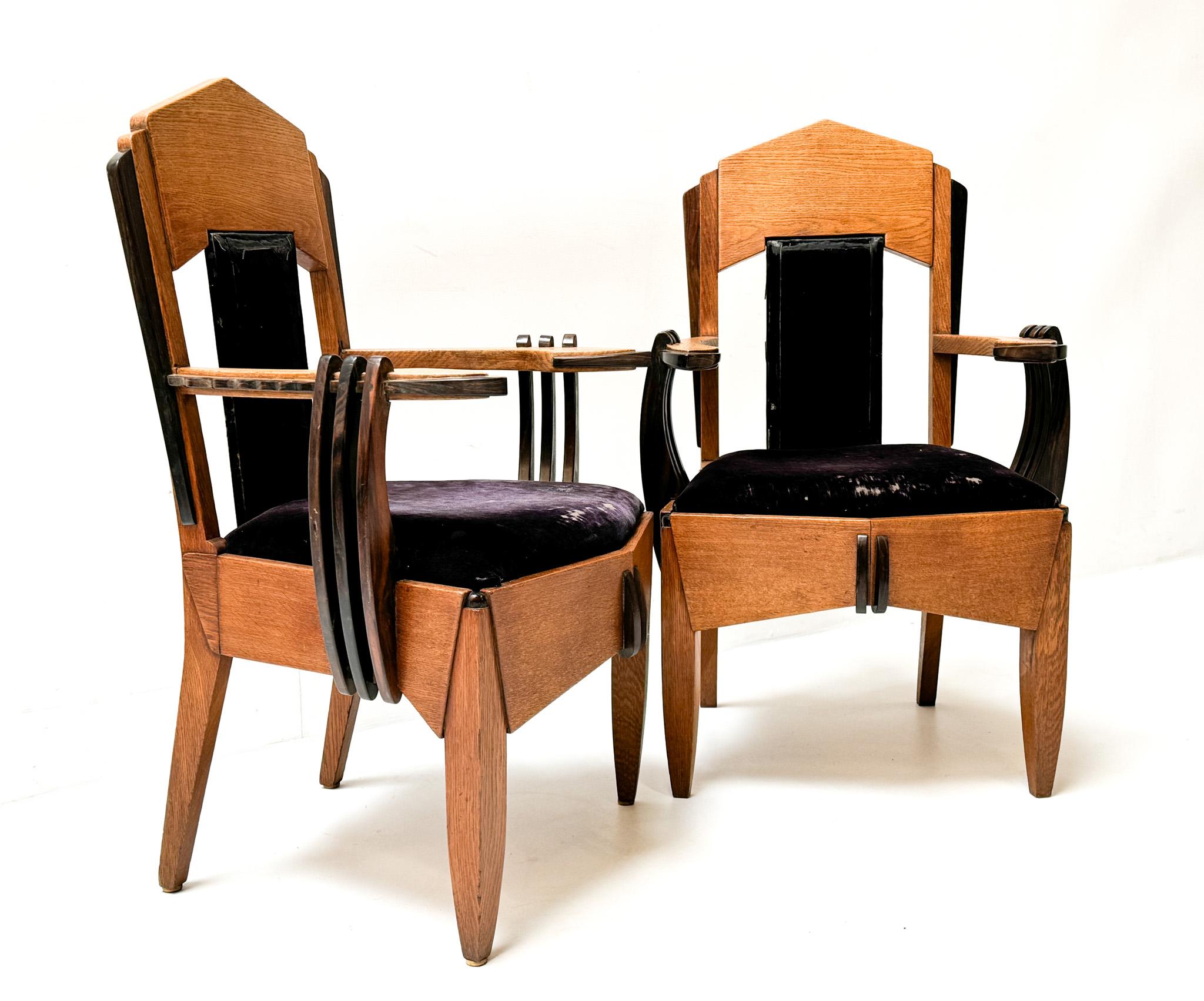 Art déco Deux fauteuils Art Déco Amsterdamse School de Hildo Krop, années 1920 en vente