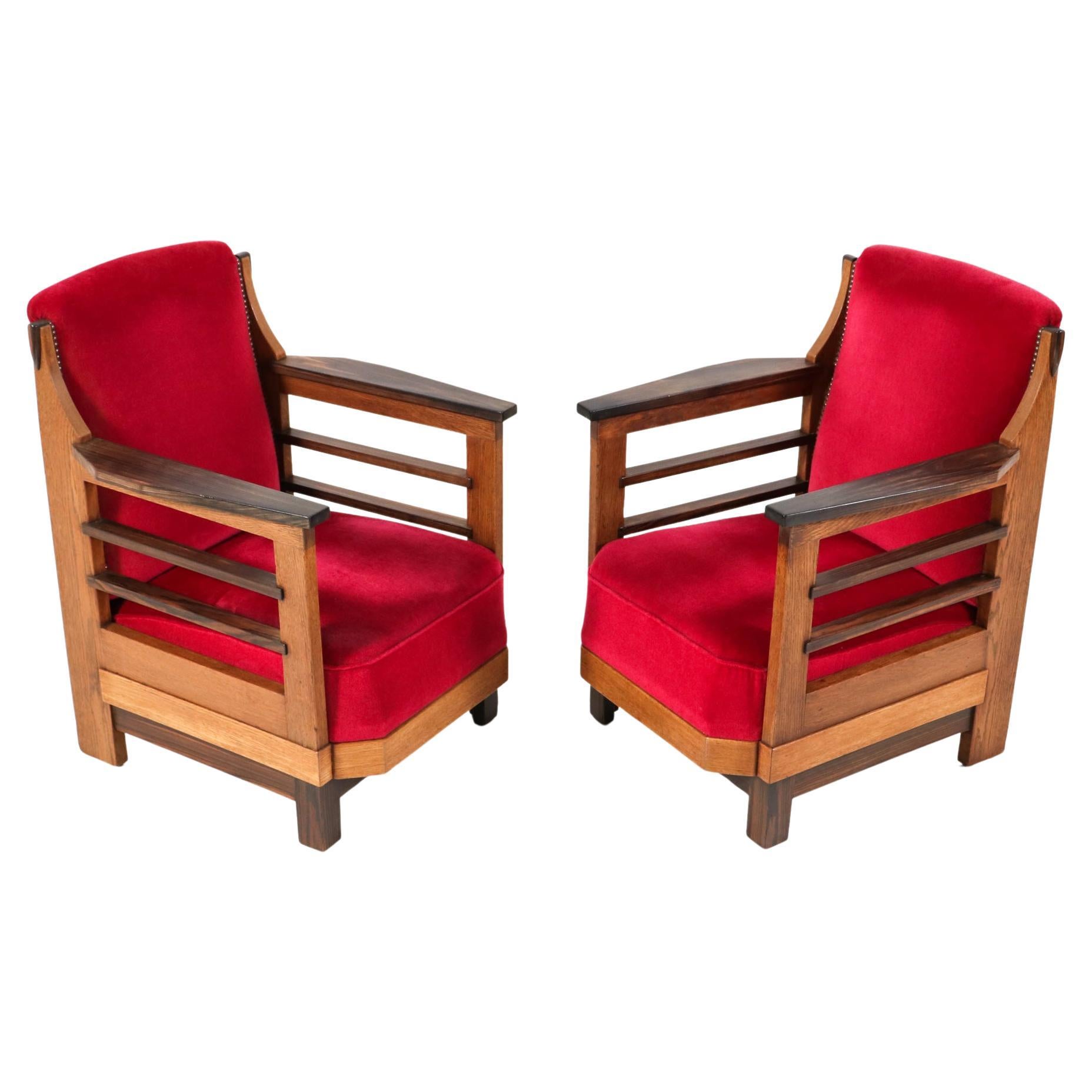 Pair of 1920s Art Deco Birch Lounge Chairs at 1stDibs 1920s lounge