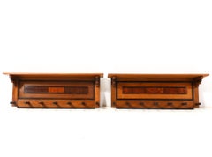 Two Oak Art Deco Modernist Coat Racks by P.E.L. Izeren for De Genneper Molen