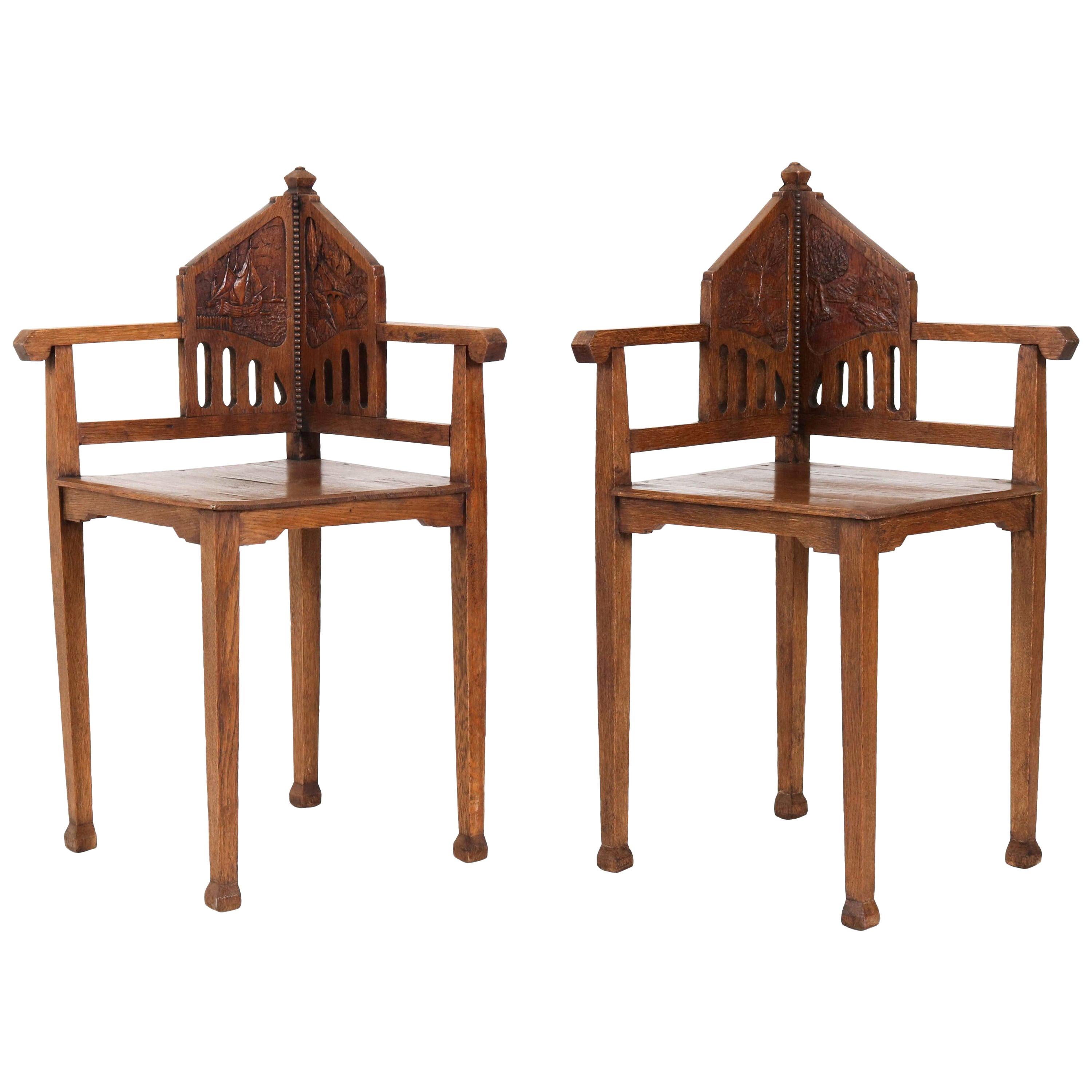 Dutch Colonial Corner Chair For Sale at 1stDibs